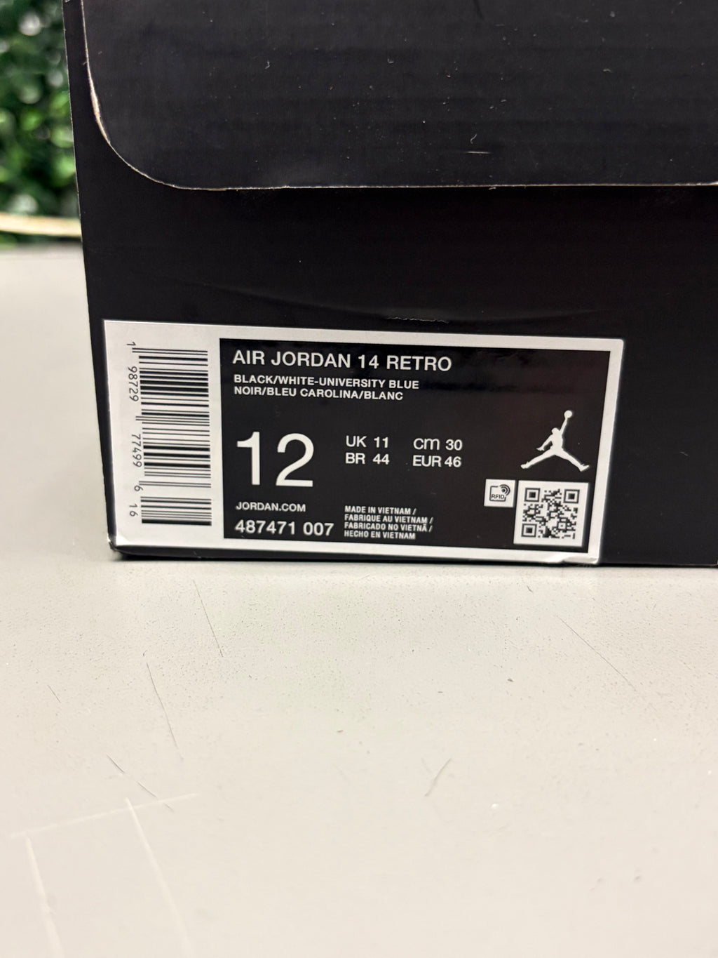 Jordan 14 Retro "Black University Blue" (2026) Size 12 Preowned