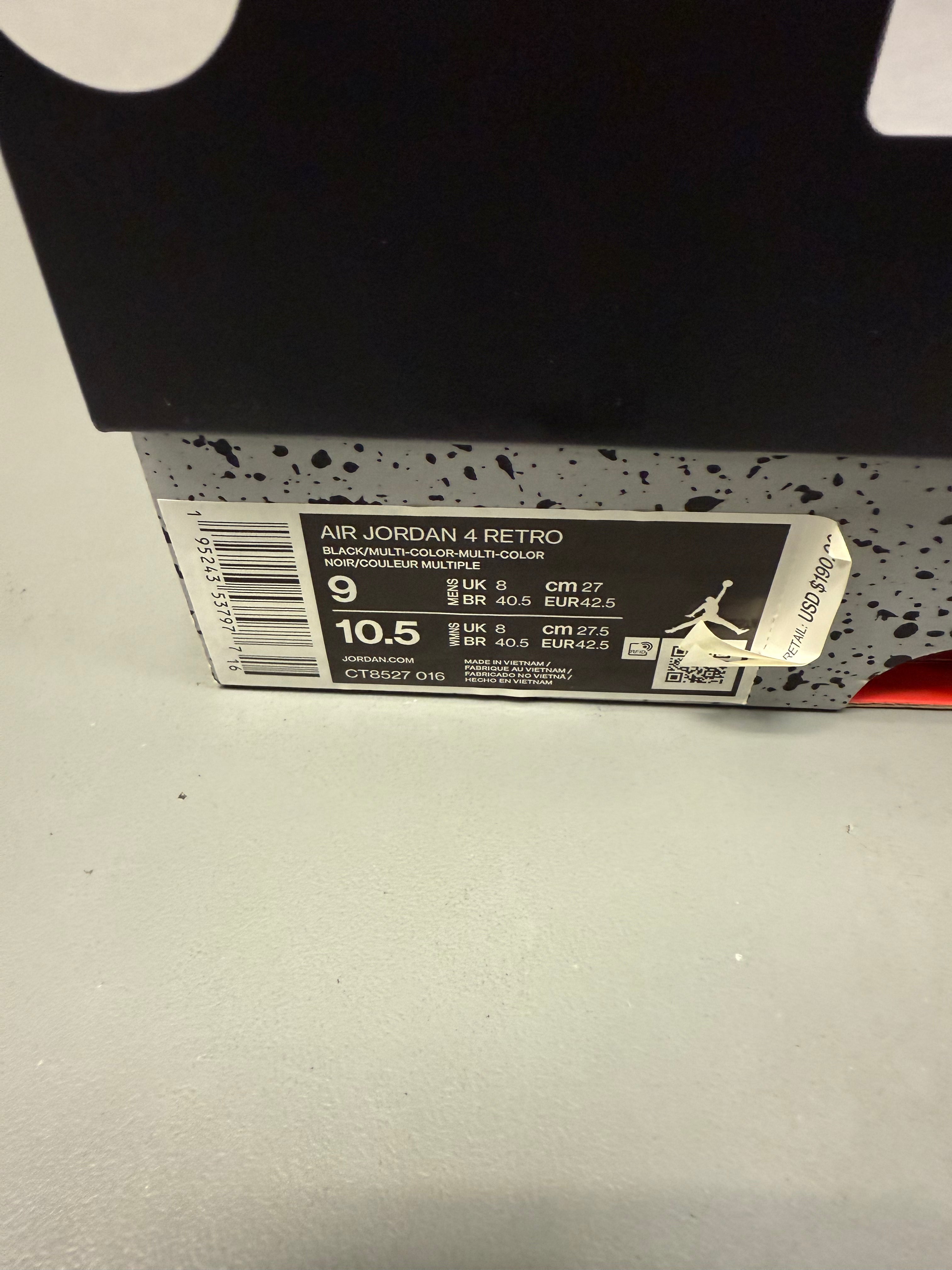 Jordan 4 "Red Thunder" Size 9 Preowned