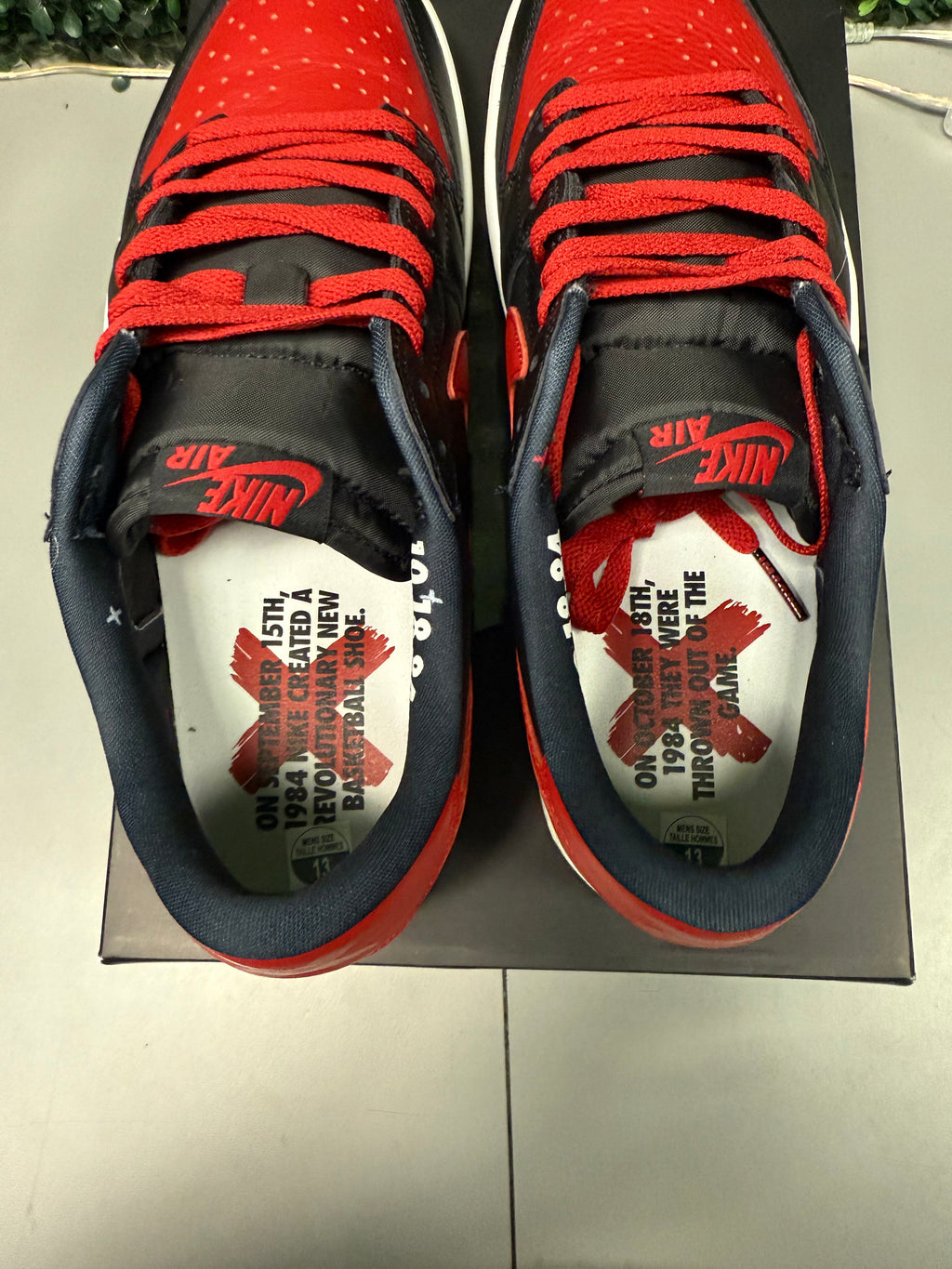 Jordan 1 Low "Bred Banned" Size 13 Tried On