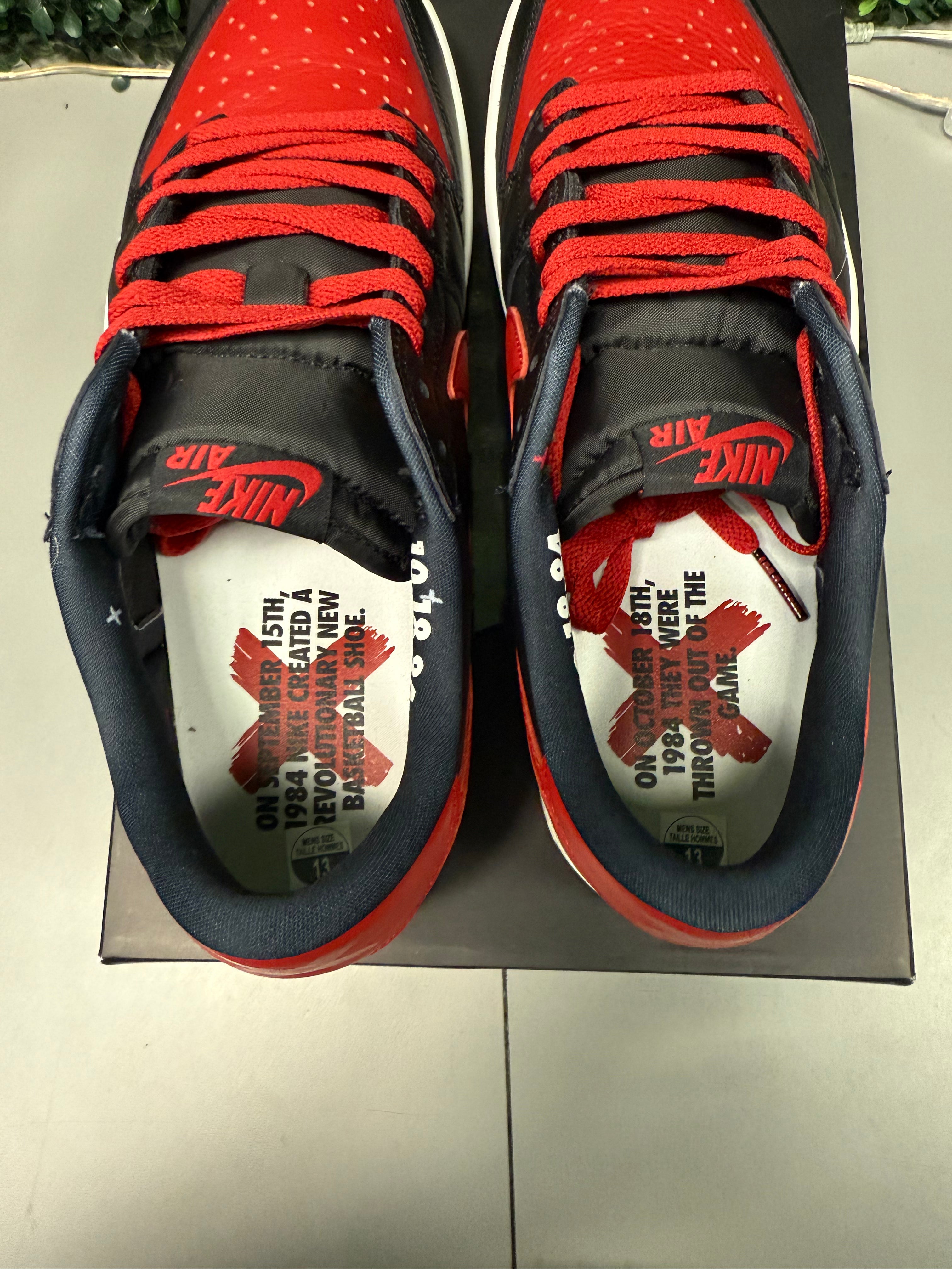 Jordan 1 Low "Bred Banned" Size 13 Tried On