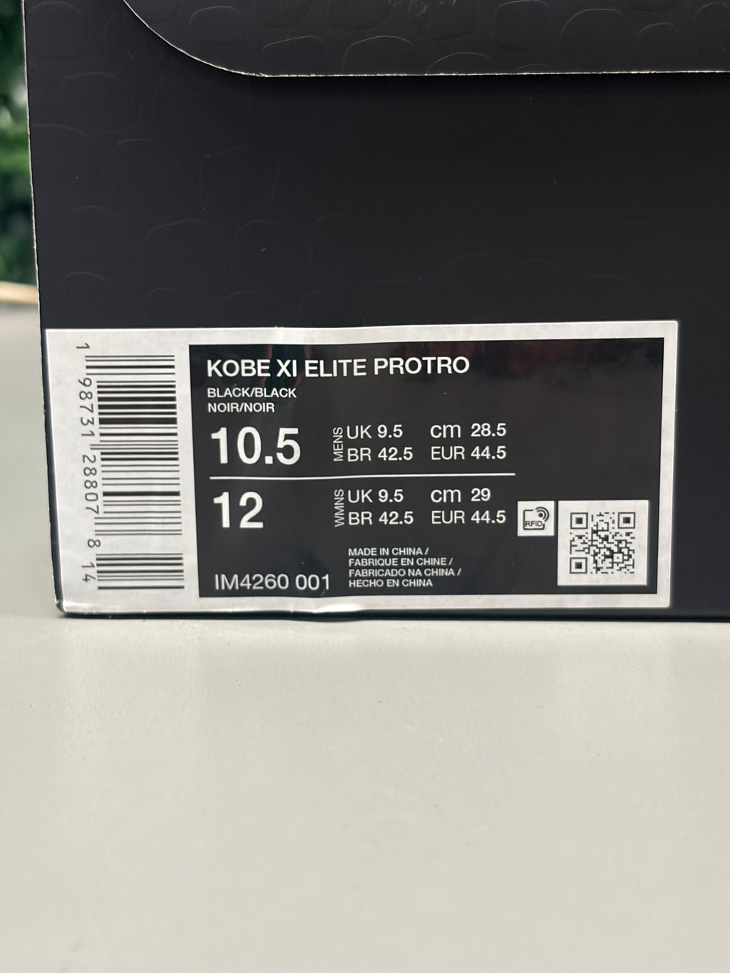 Nike Kobe 11 Elite Low Protro "Fade To Black" (2026) Size 10.5 Preowned