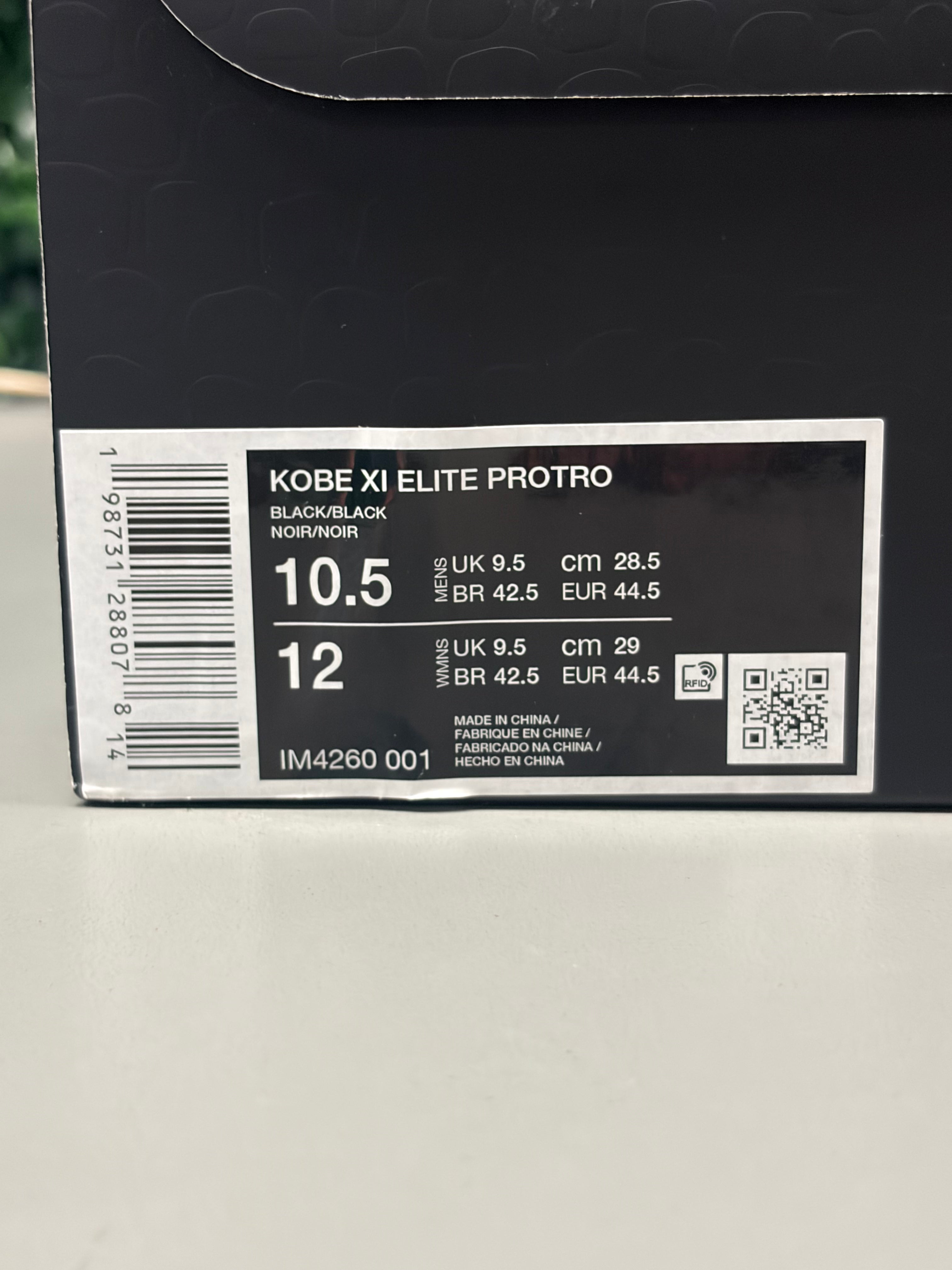 Nike Kobe 11 Elite Low Protro "Fade To Black" (2026) Size 10.5 Preowned