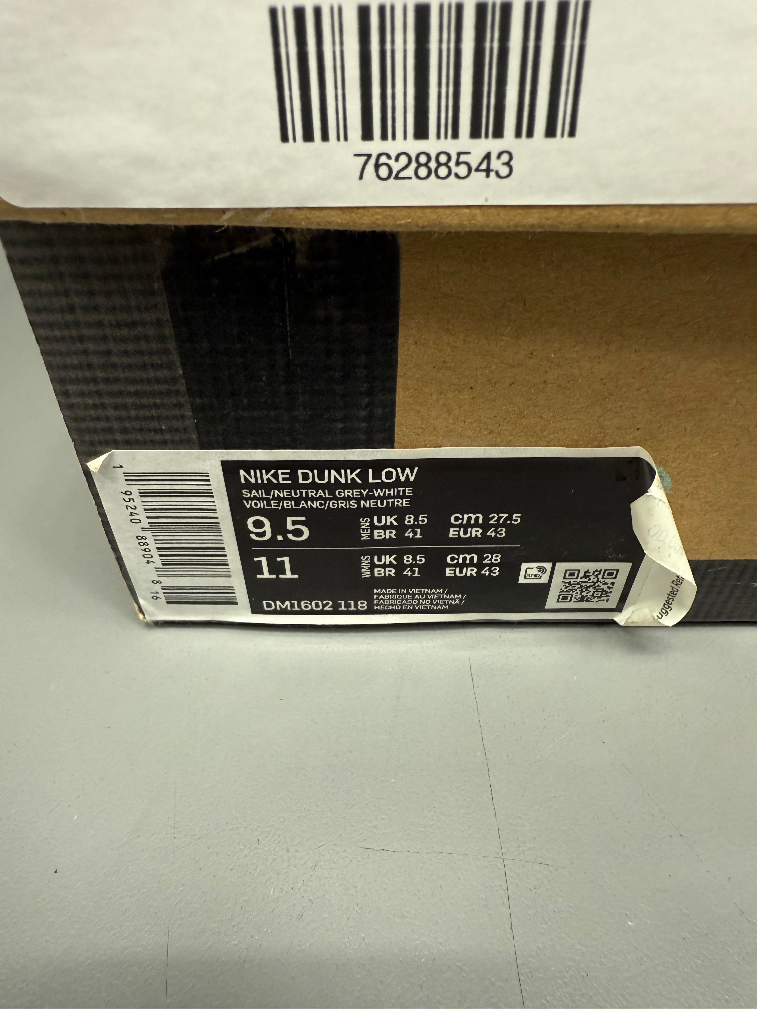 Nike Dunk Low X Off-White "Lot 3" Size 9.5 Preowned