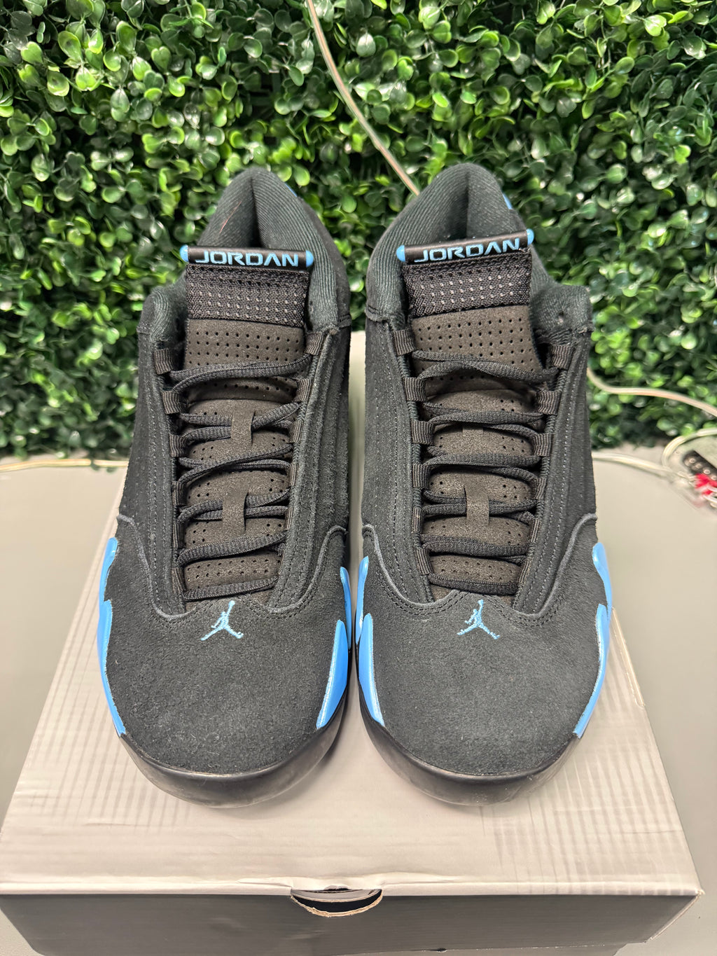Jordan 14 "Black University Blue" Size 9.5 Preowned