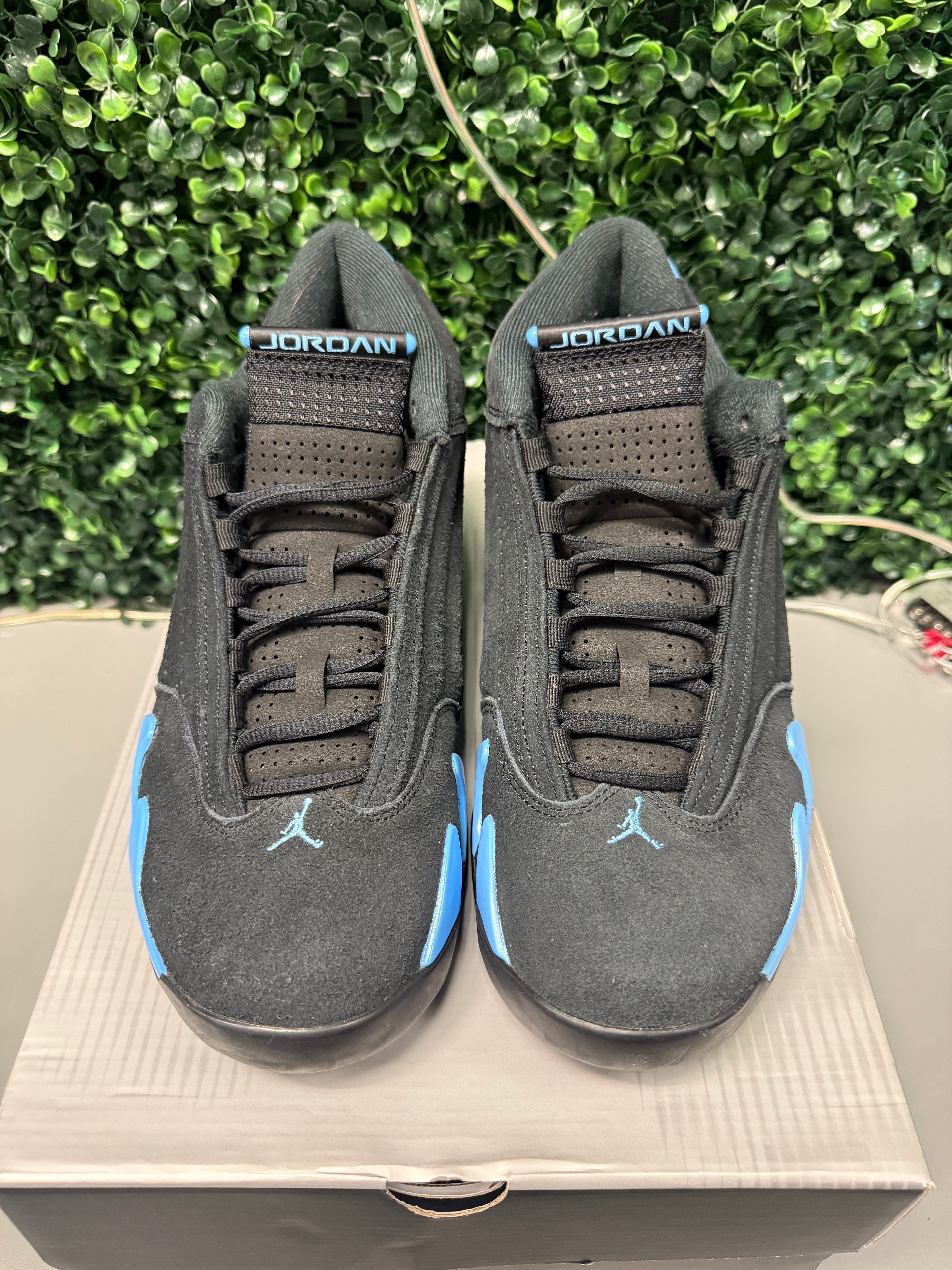 Jordan 14 "Black University Blue" Size 9.5 Preowned
