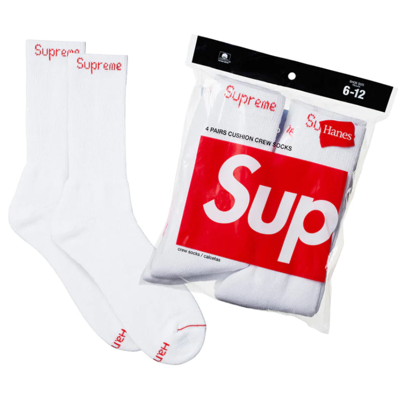 Supreme 4-Pack Socks “White”