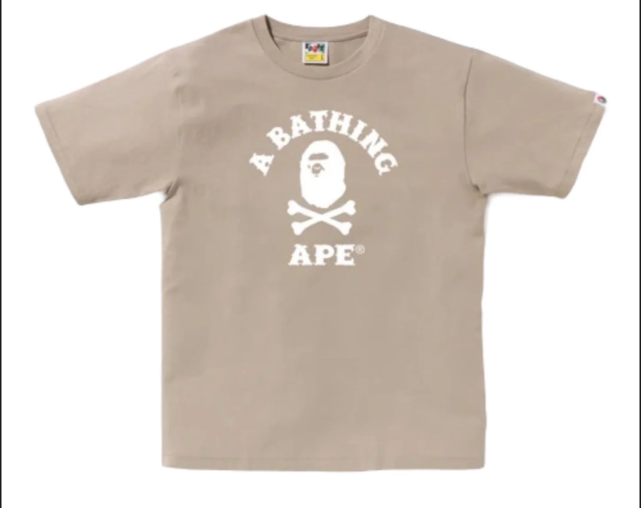 Bape Captain Ape Crossbone Tee (Beige)