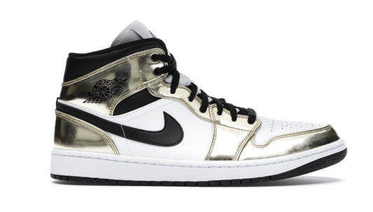 Jordan 1 Mid “Metallic Gold Black White”