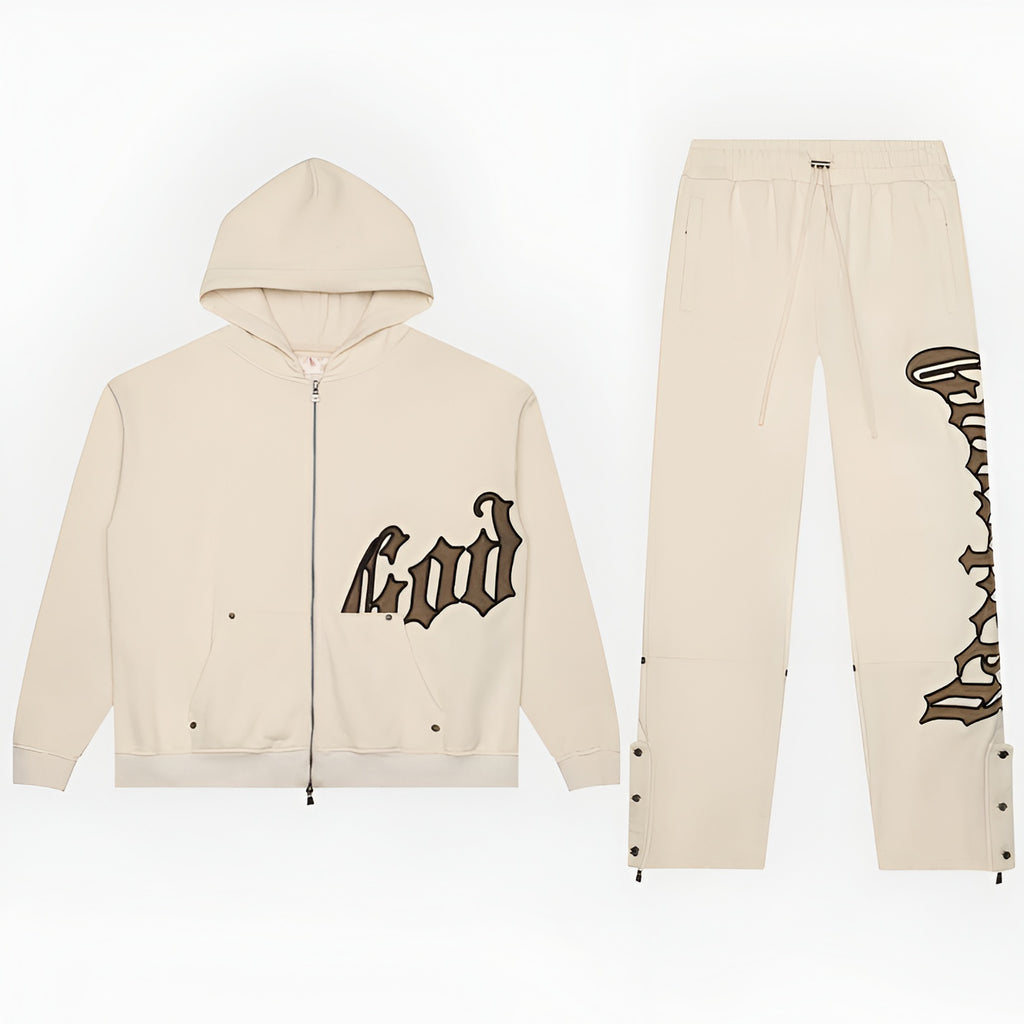 GodSpeed OG Logo Sweatsuit V2 (Creme/Brolive)