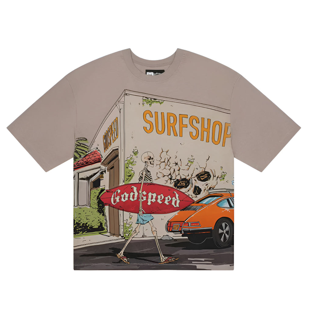 Godspeed GS Surf Shop T-shirt (Stone Grey)