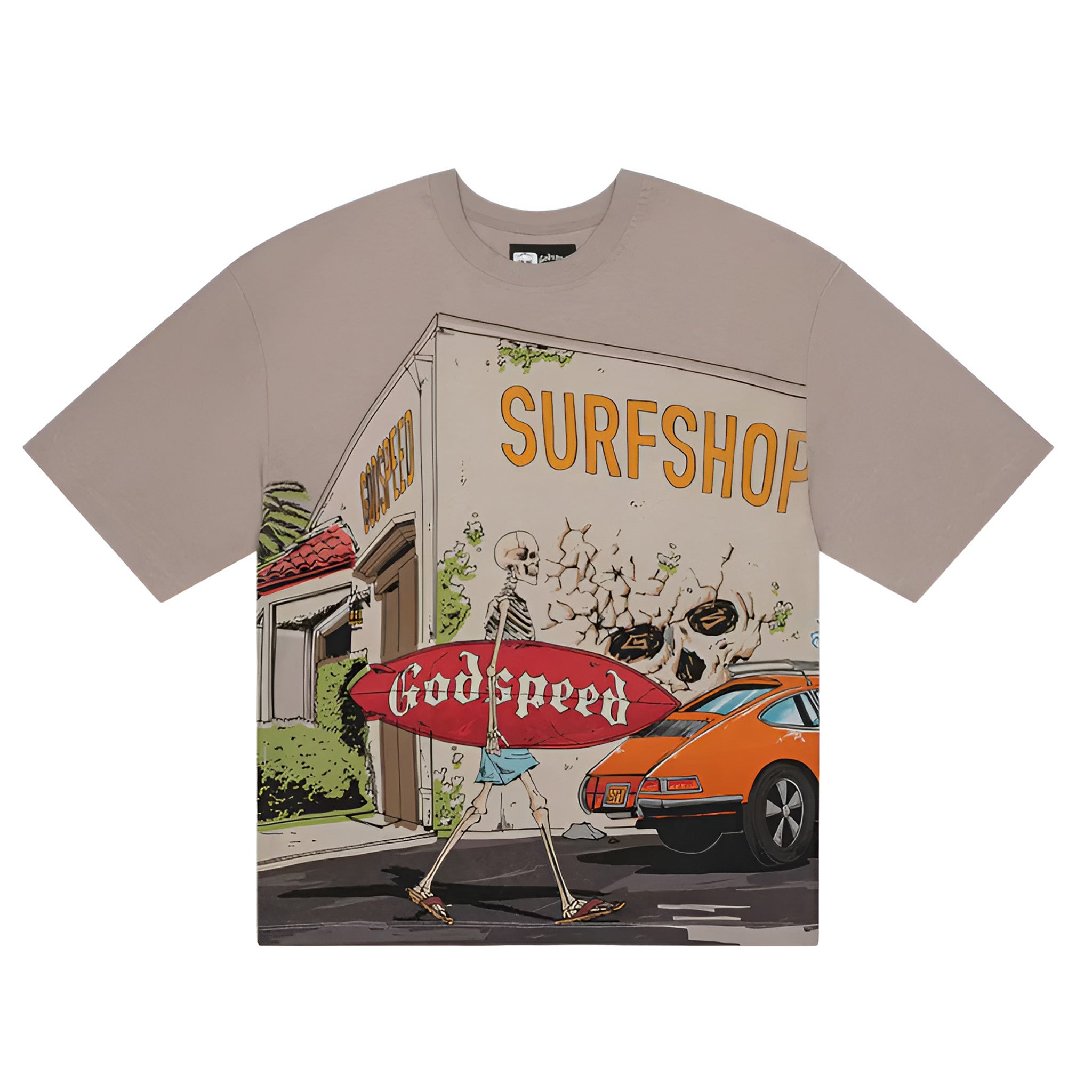 Godspeed GS Surf Shop T-shirt (Stone Grey)