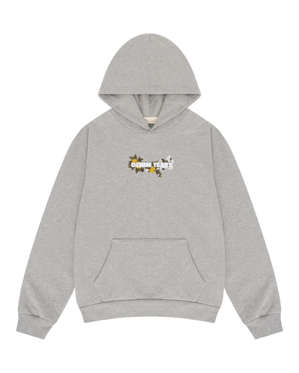 Denim Tears Embroidered Logo Hoodie Grey