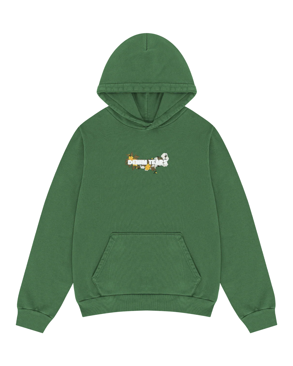 Denim Tears Embroidered Logo Hoodie Green