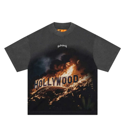 GodSpeed Hollywood Inferno T-Shirt Grey