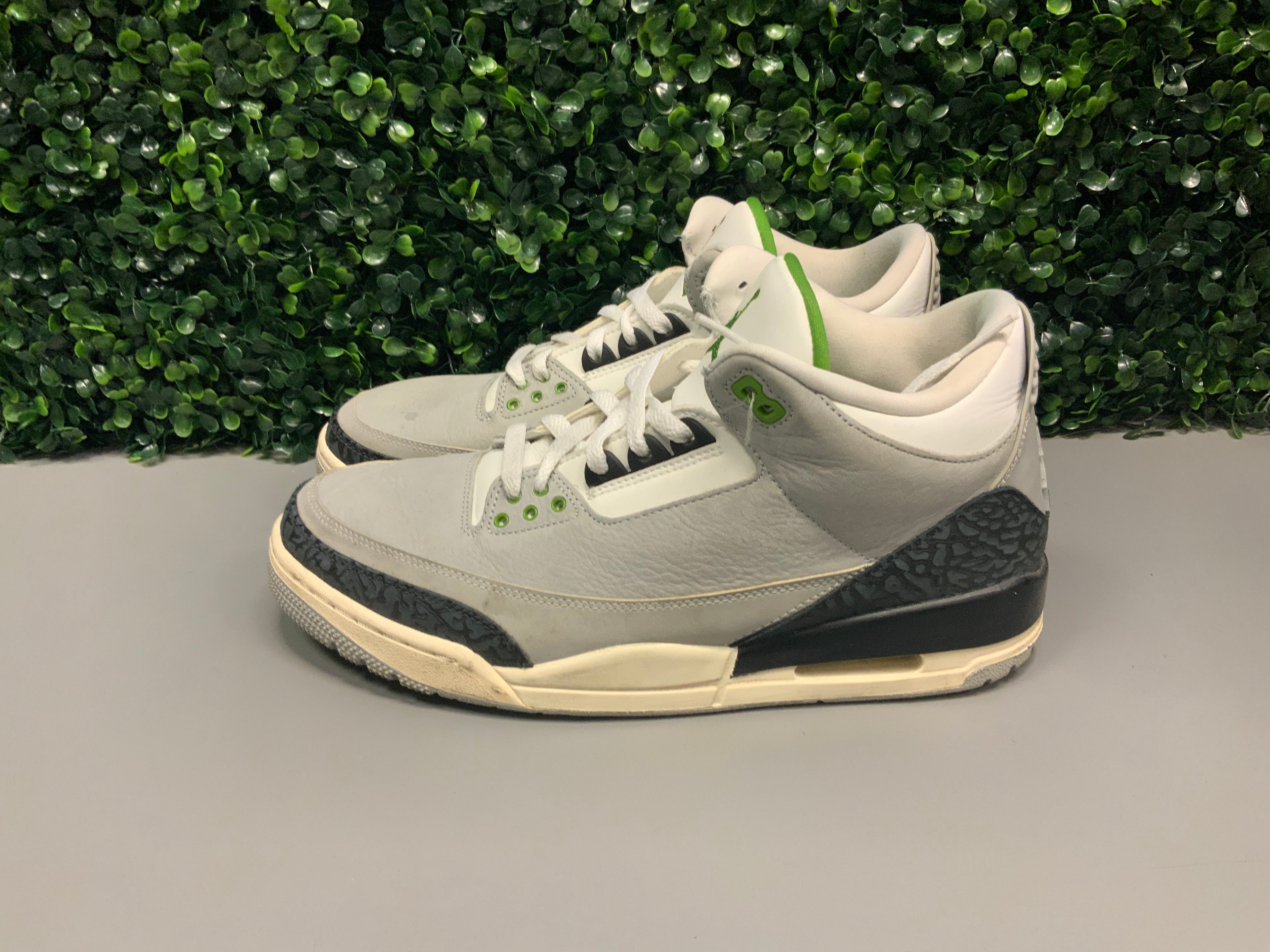 Jordan 3 "Chlorophyll" Size 11 Preowned