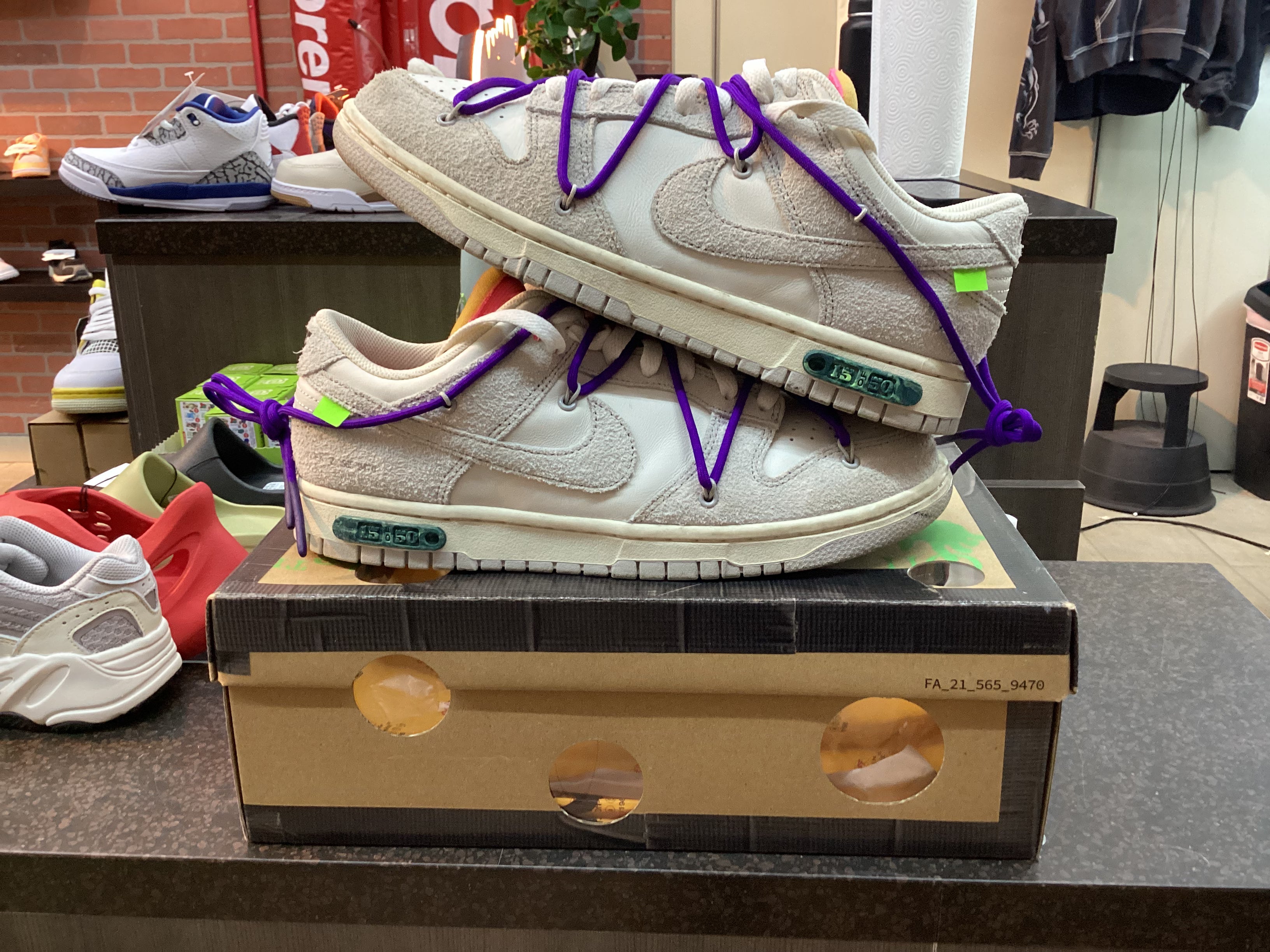 Nike Dunk Low “Off-White Lot 15” Size 9.5 Preowned