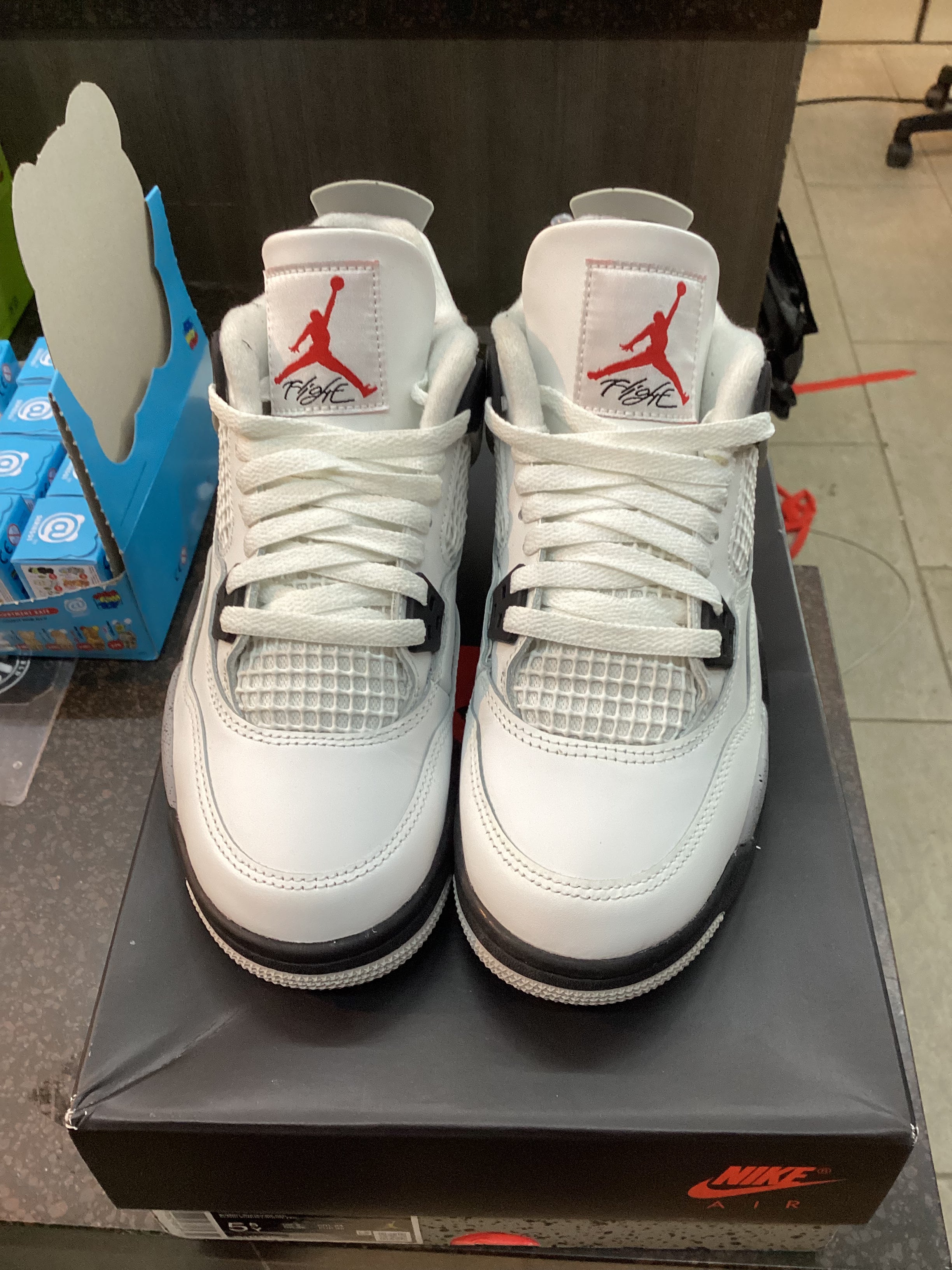 Jordan 4 “White Cement” (2025) Size 5.5Y Preowned