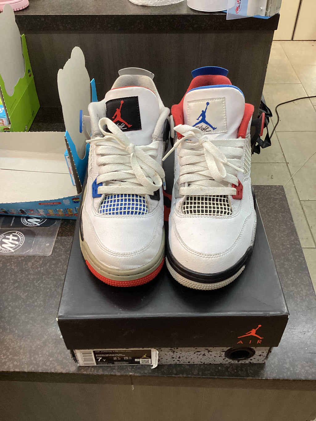 Jordan 4 “What The 4” Size 7Y Preowned