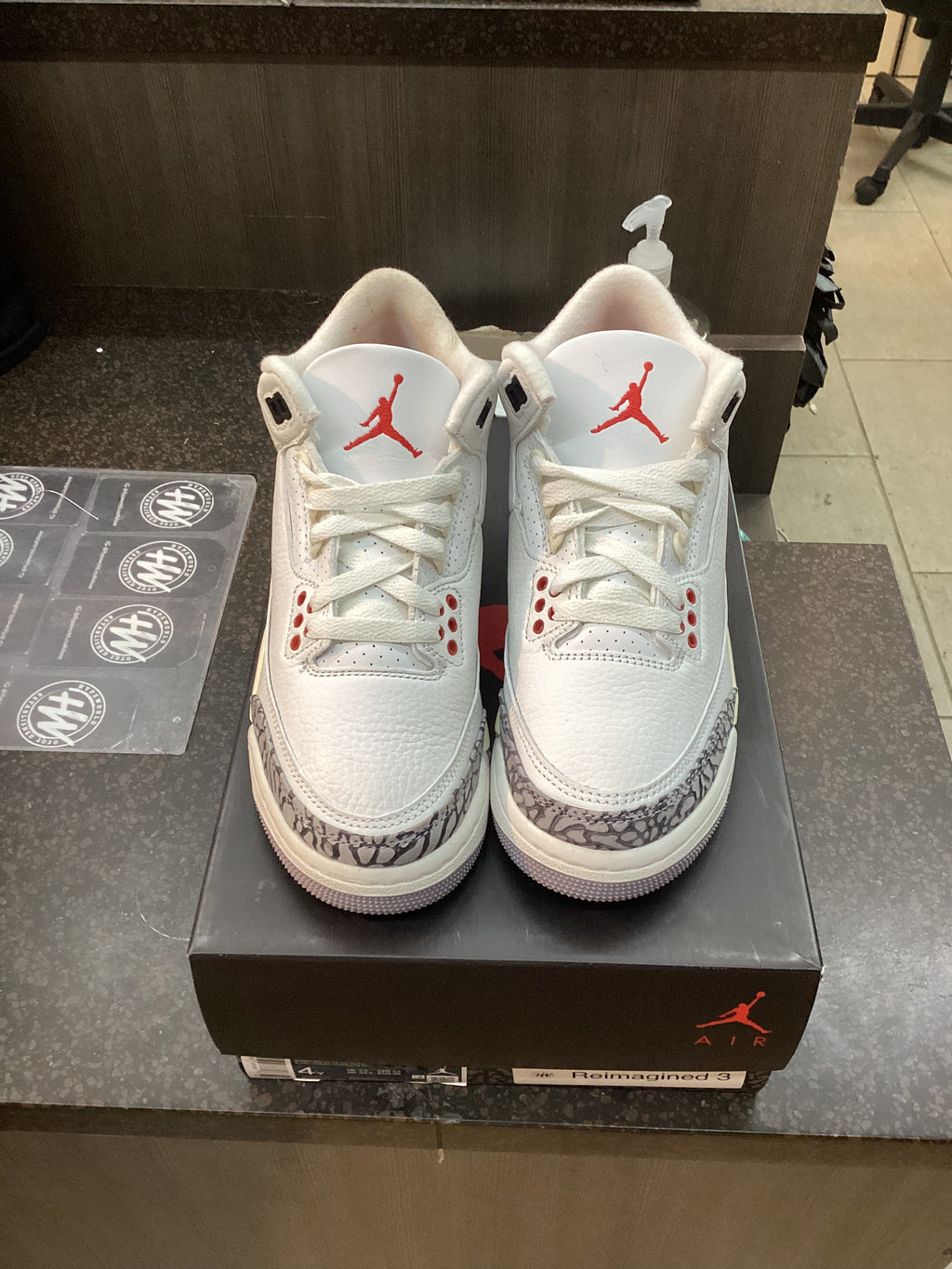 Jordan 3 “White Cement Reimagined” Preowned Size 4Y