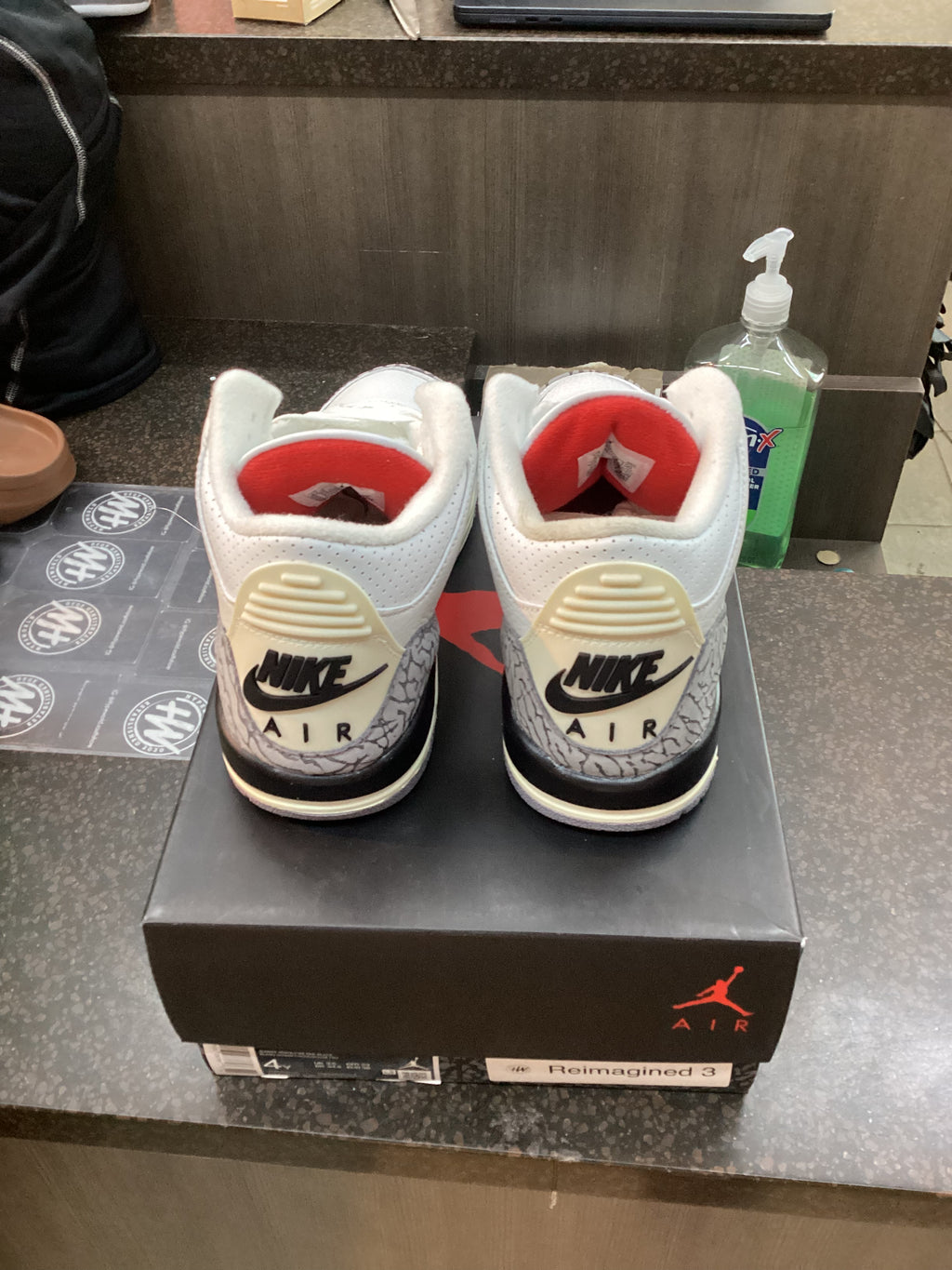 Jordan 3 “White Cement Reimagined” Preowned Size 4Y