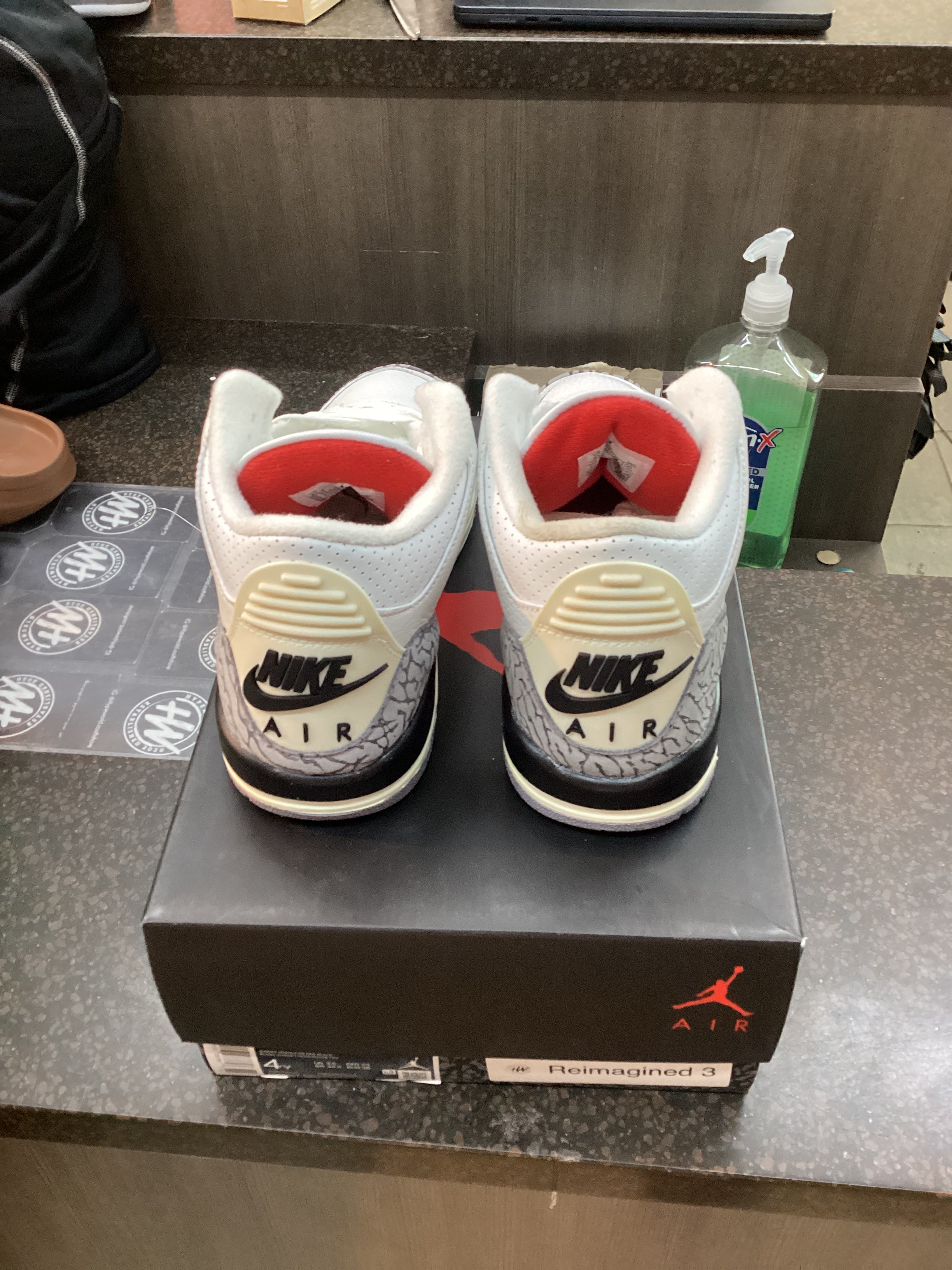 Jordan 3 “White Cement Reimagined” Preowned Size 4Y