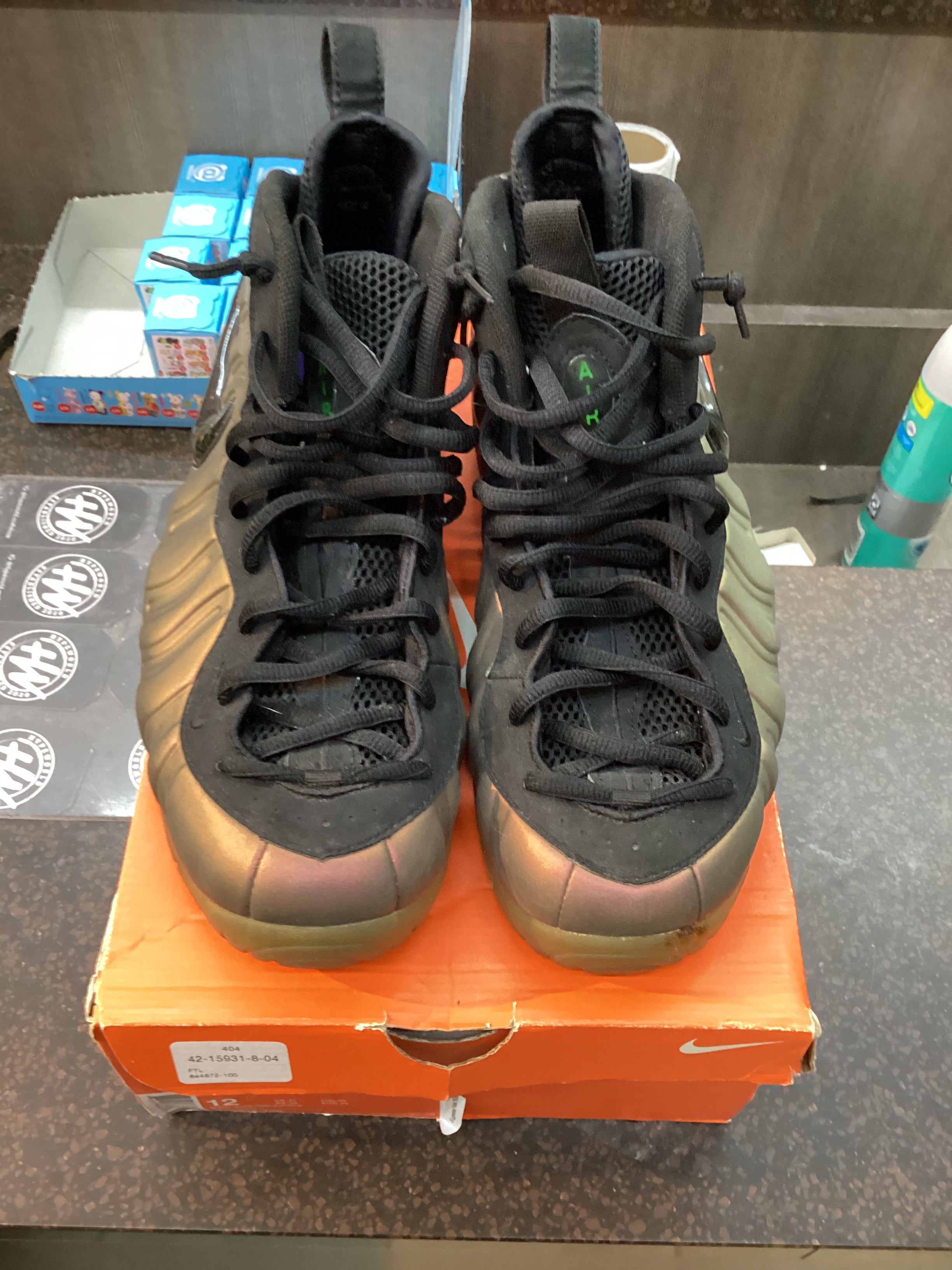 Nike FoamPosite Gym Green Size 13 Preowned Rep Box
