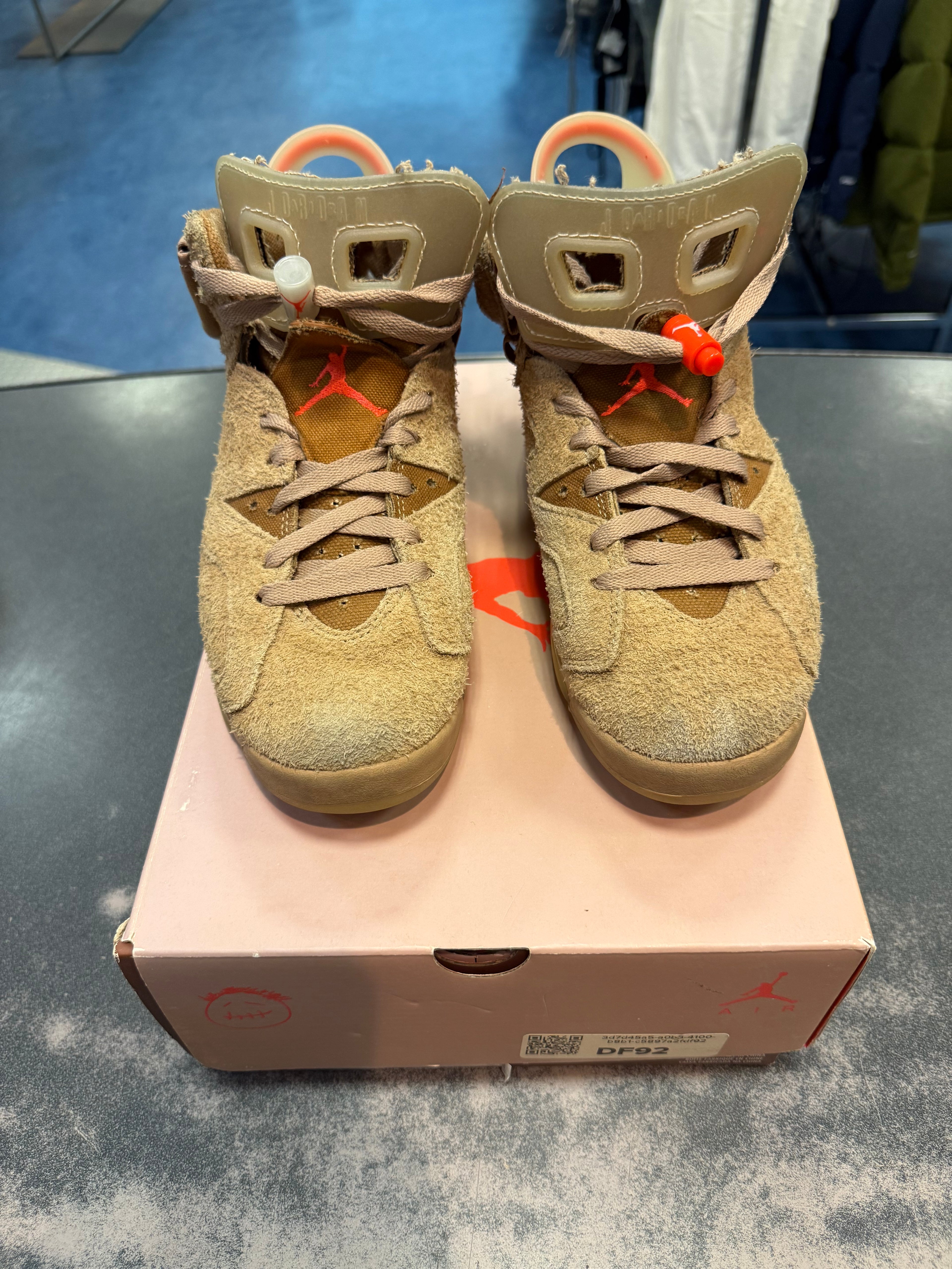 Travis Scott x Air Jordan 6 Retro 'British Khaki Size 6.5M Preowned