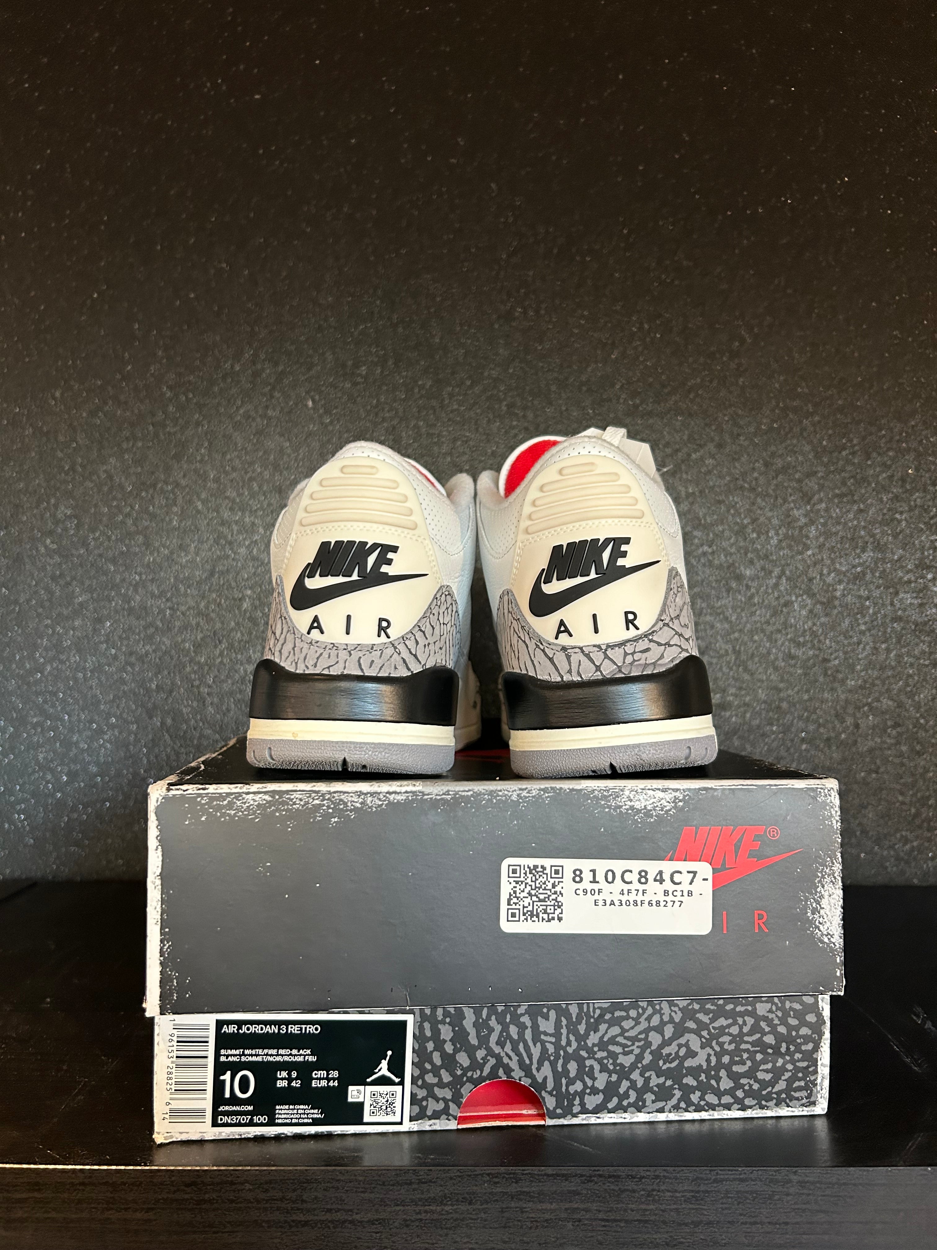 Jordan 3 Reimagined White Cement Preowned Size 10