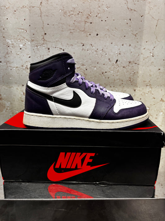 Jordan 1 High "Court Purple" Size 6Y Preowned