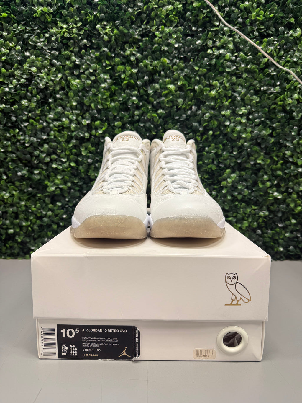 Jordan 10 Retro Drake OVO "White" Size 10.5 Preowned