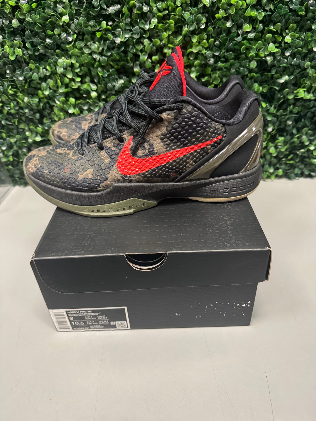 Nike Kobe 6 Protro "Italian Camo" Size 9 Preowned
