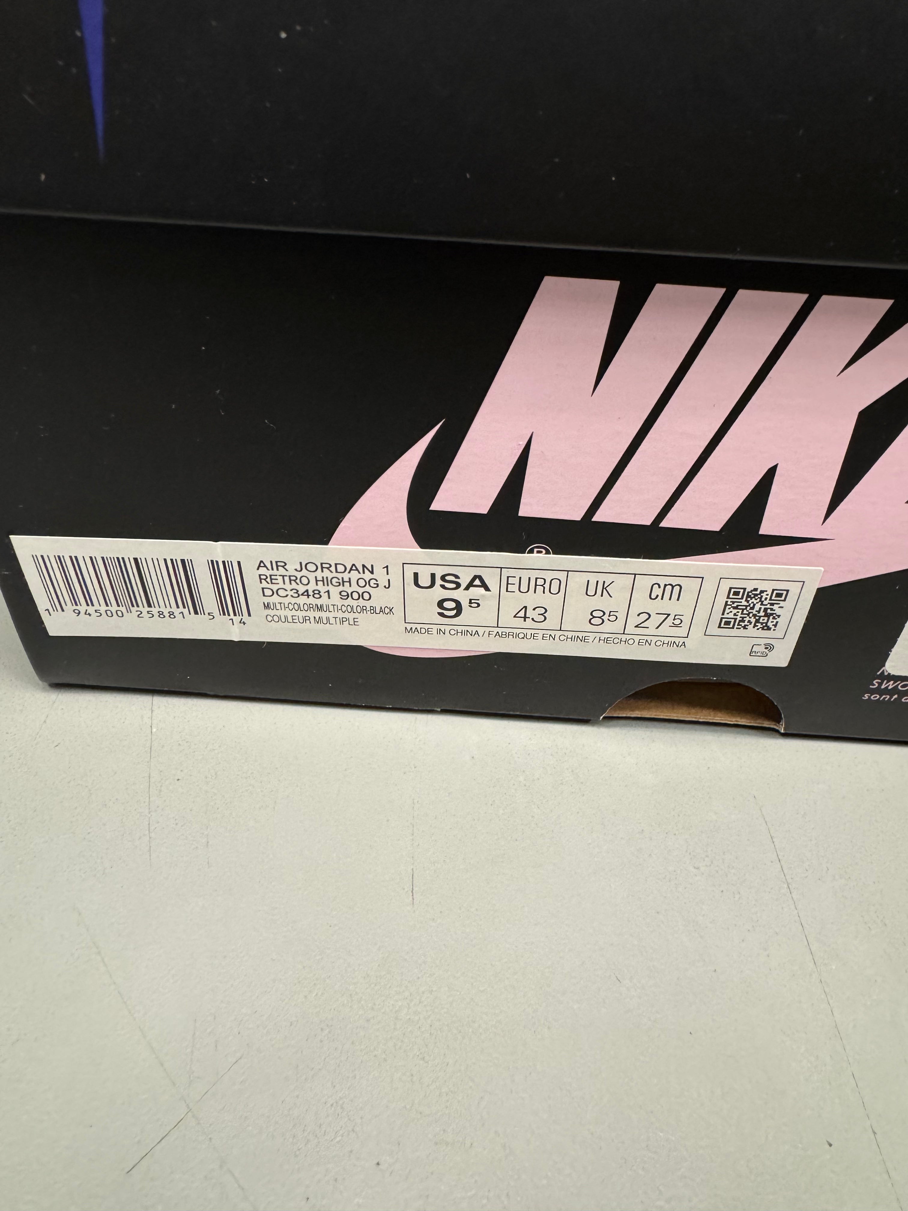 Jordan 1 Retro High "J Balvin" Size 9 Preowned