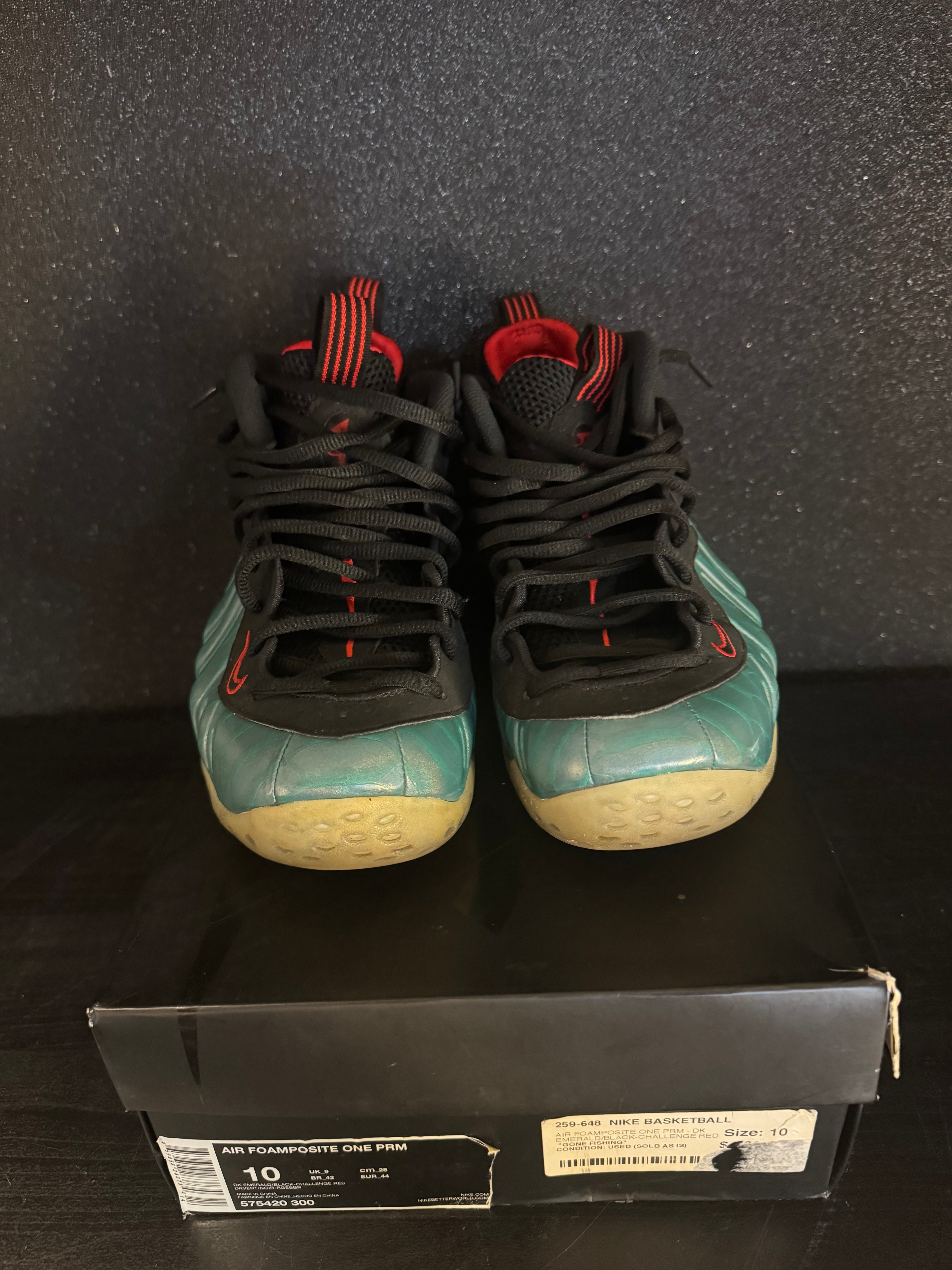 Nike Air Foamposite 'Gone Fishing' Size 10 Preowned with box