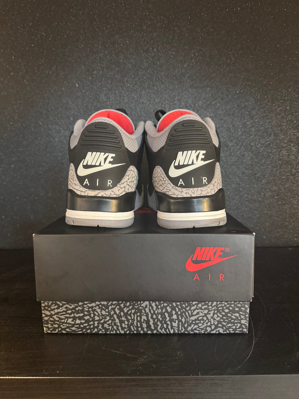 Jordan 3 'Black Cement Reimagined 2024' Size 9 Preowned with box