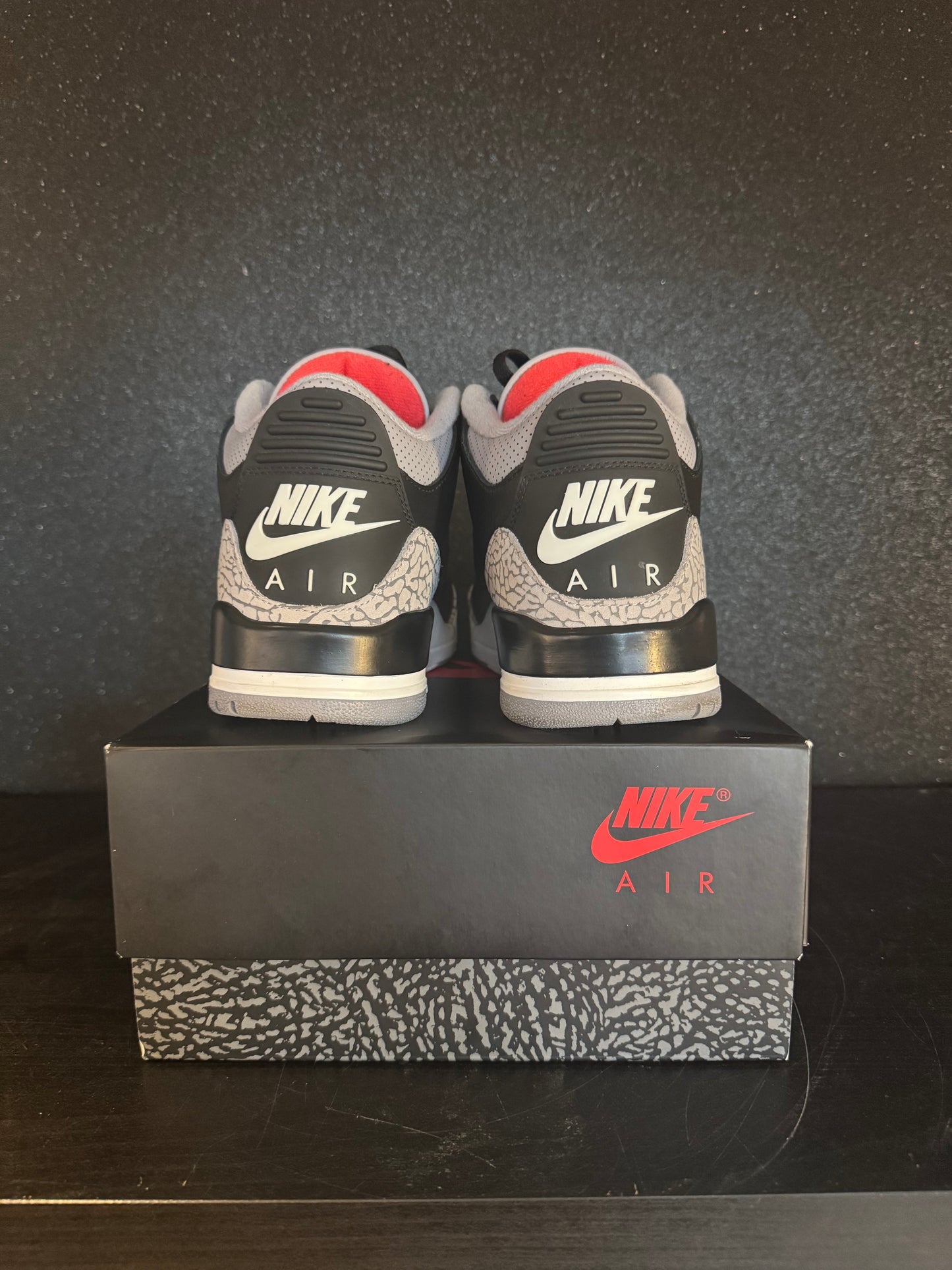 Jordan 3 'Black Cement Reimagined 2024' Size 9 Preowned with box