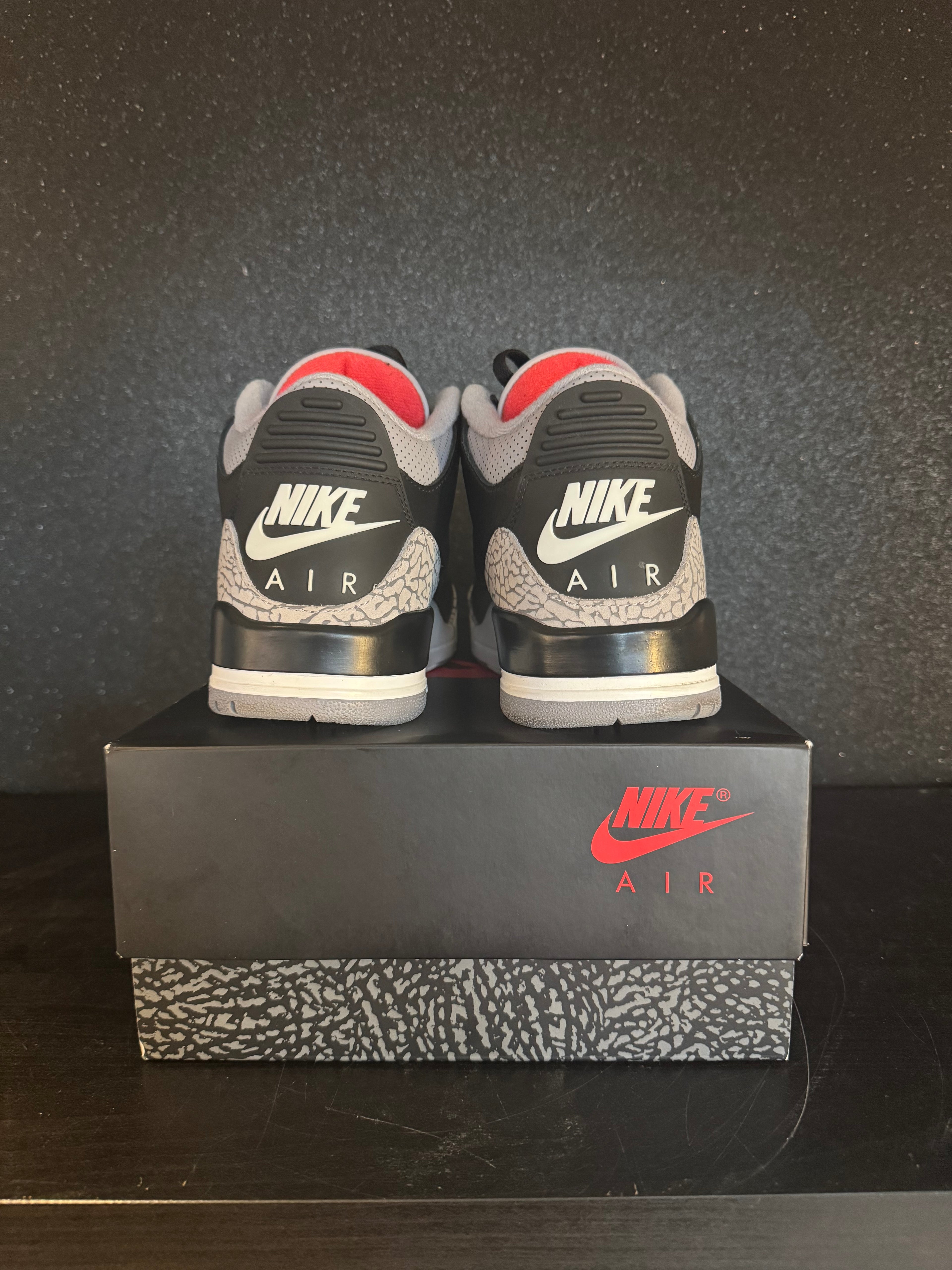 Jordan 3 'Black Cement Reimagined 2024' Size 9 Preowned with box