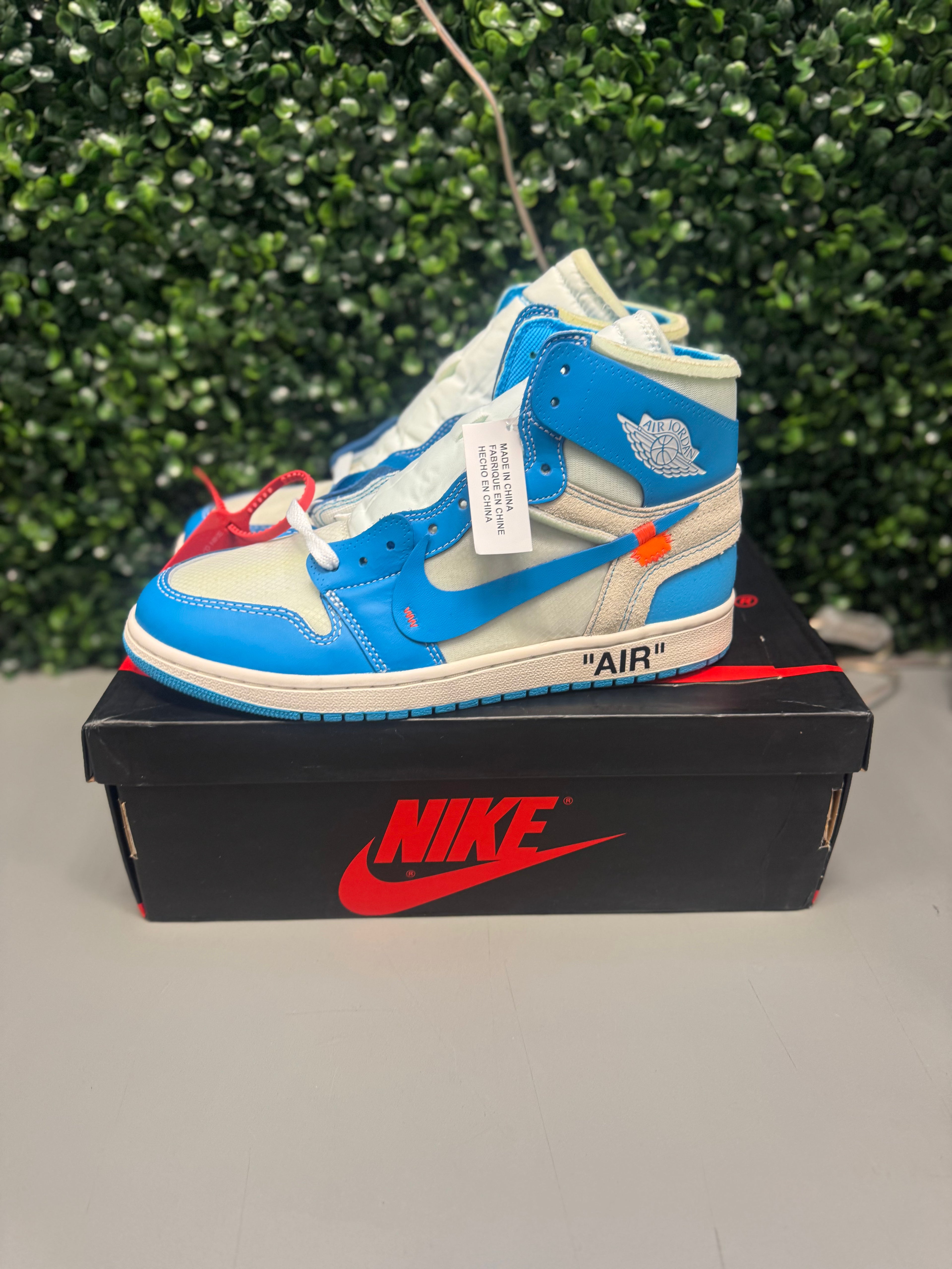 Jordan 1 High x Off-White "University Blue" PROMO SAMPLE Size 10 Brand New