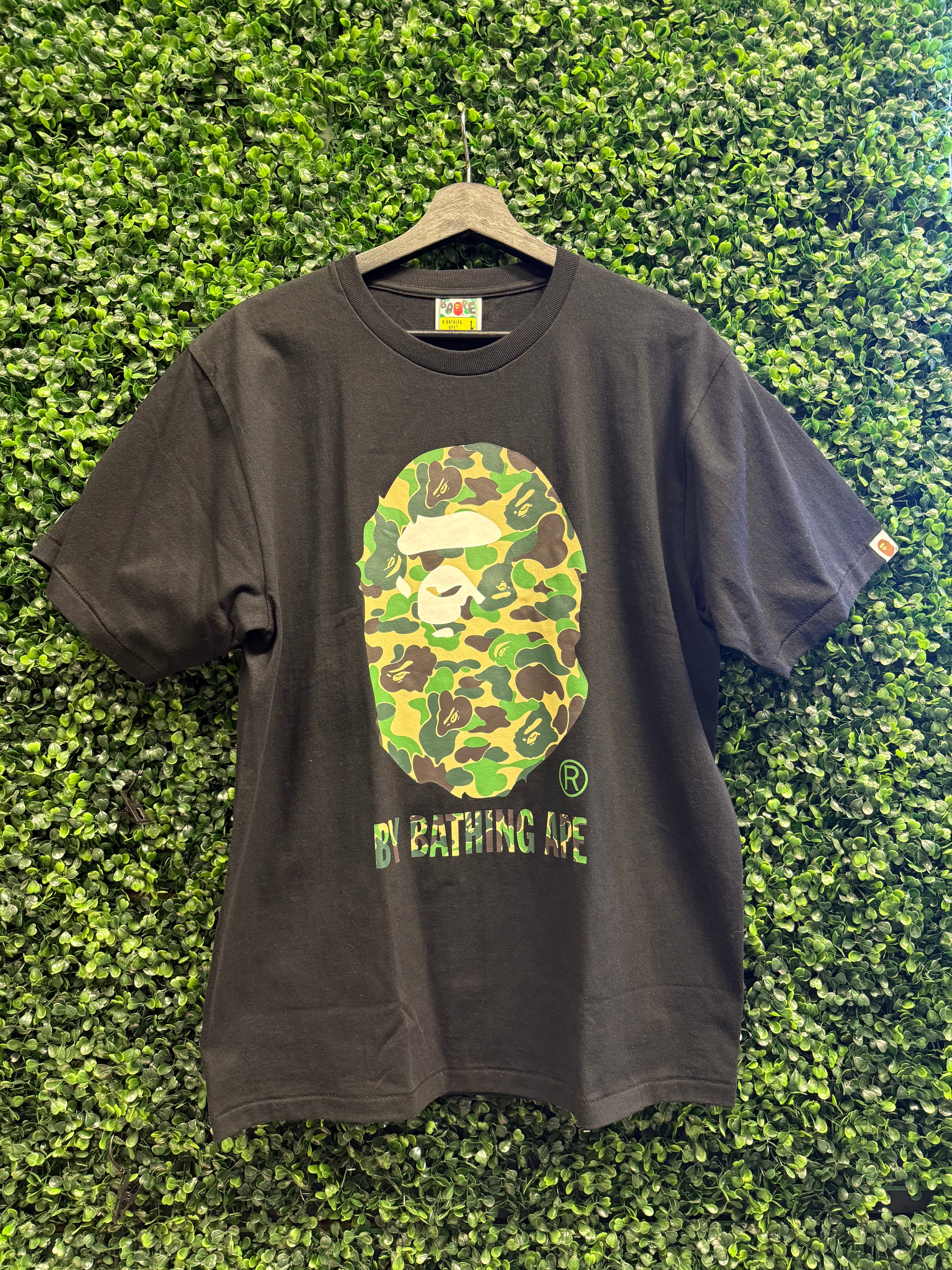BAPE ABC Camo By Bathing Ape Tee "Black/Green" Size Large Preowned