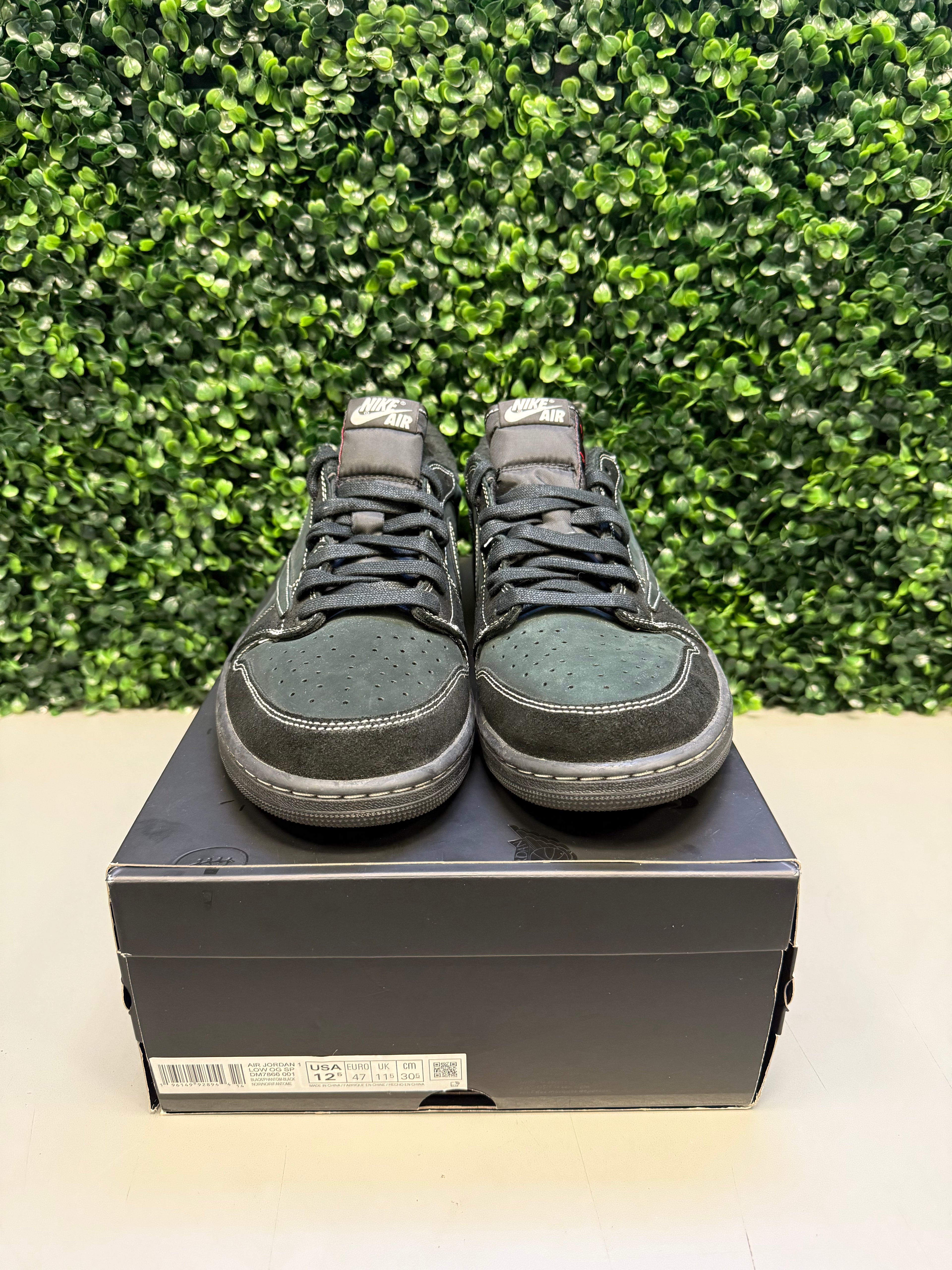 Jordan 1 Retro Low OG SP Travis Scott "Black Phantom" size 12.5