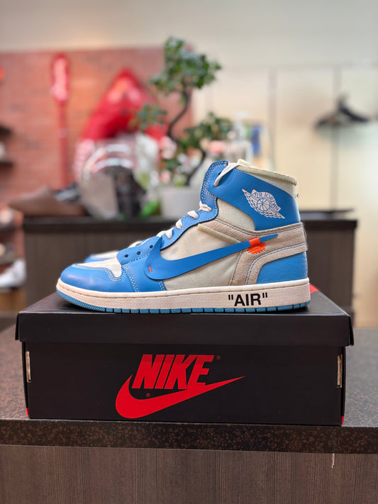 Jordan 1 High "Off White University Blue" Size 10.5 Pre Owned