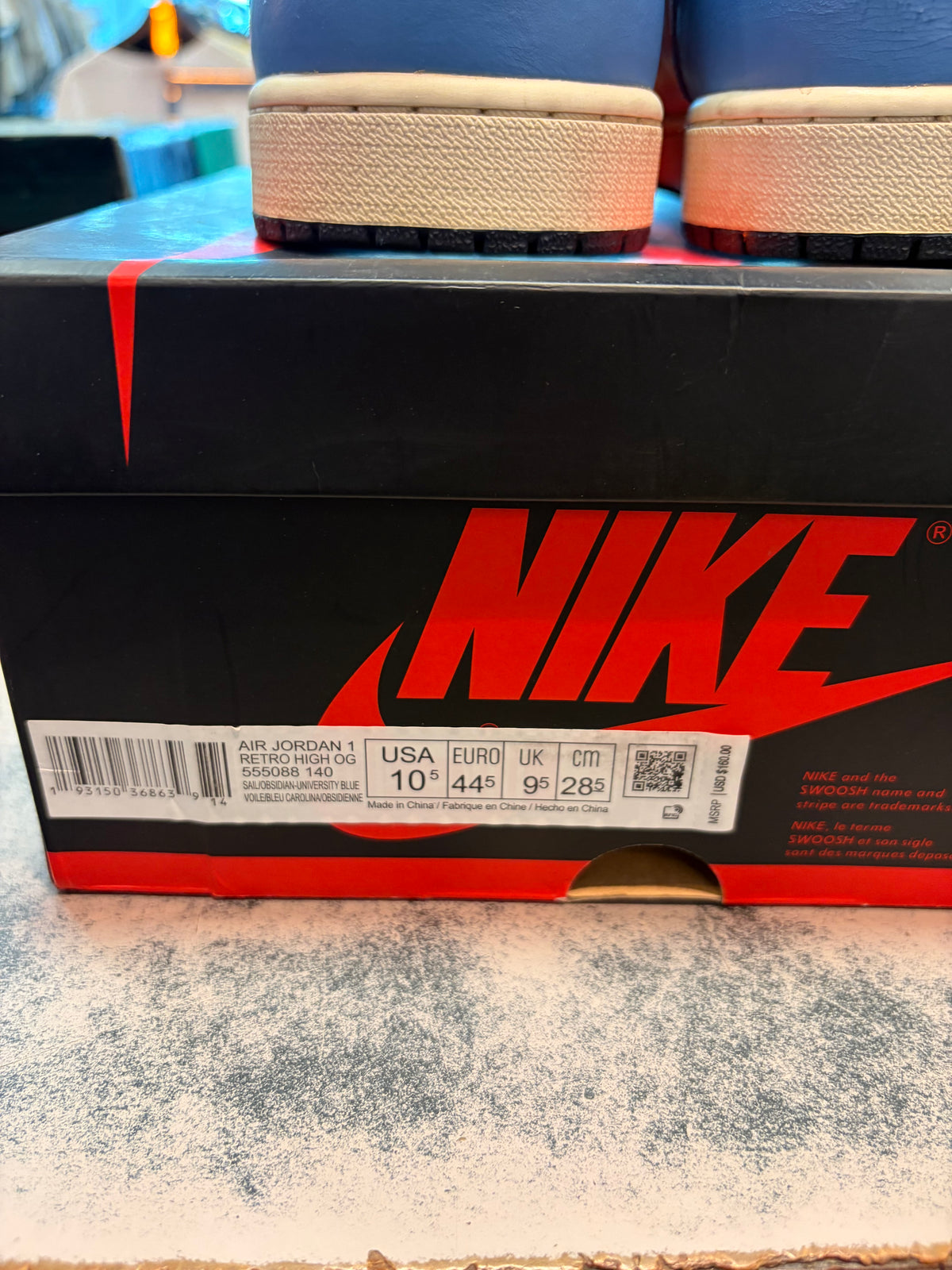 Jordan 1 Retro High Obsidian Size 10.5 Preowned