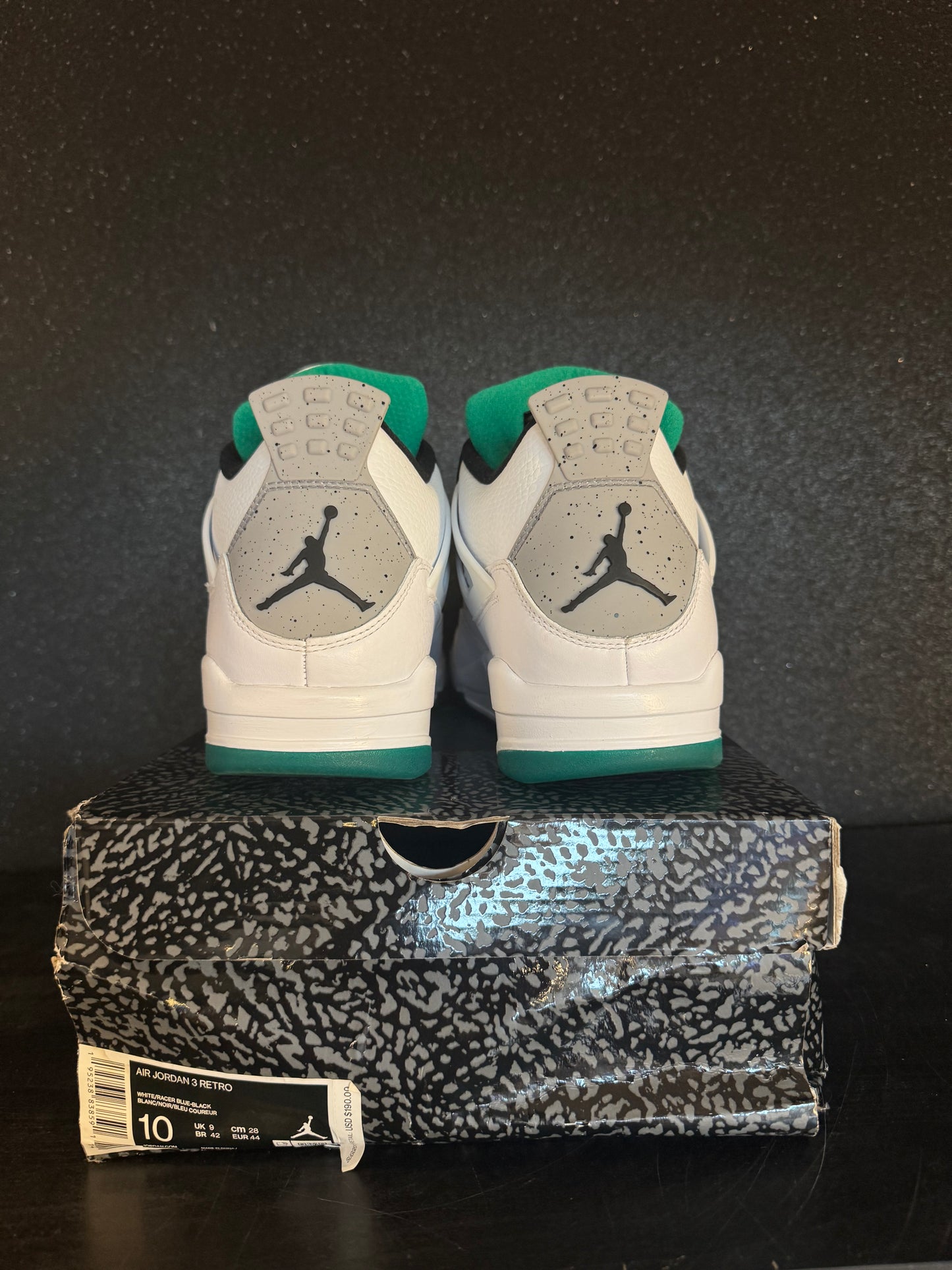 Jordan 4 'Lucid Green Rasta' Size 12 Preowned with replacement box
