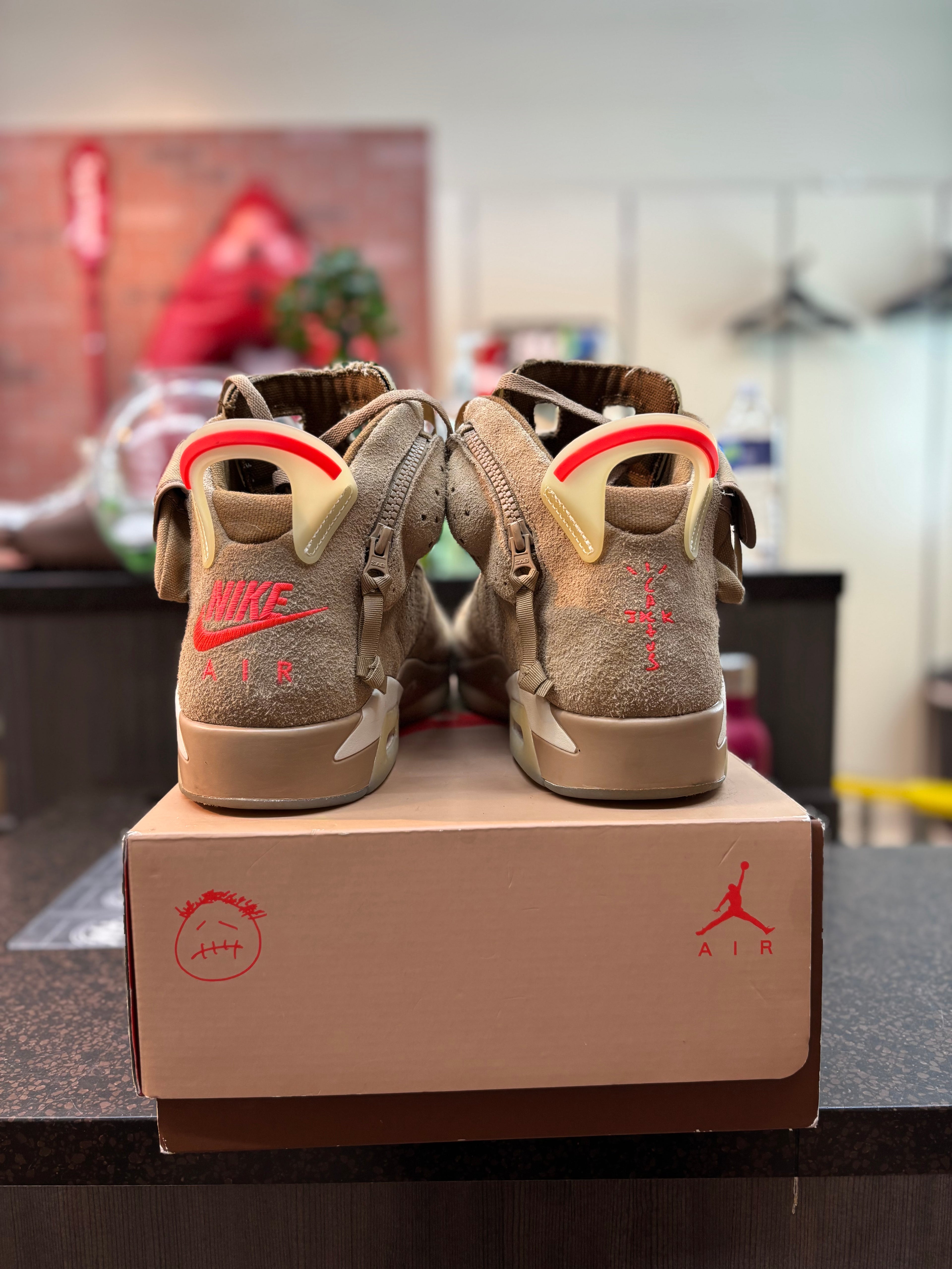 Jordan 6 x Travis Scott "British Khaki" Size 13 Pre Owned