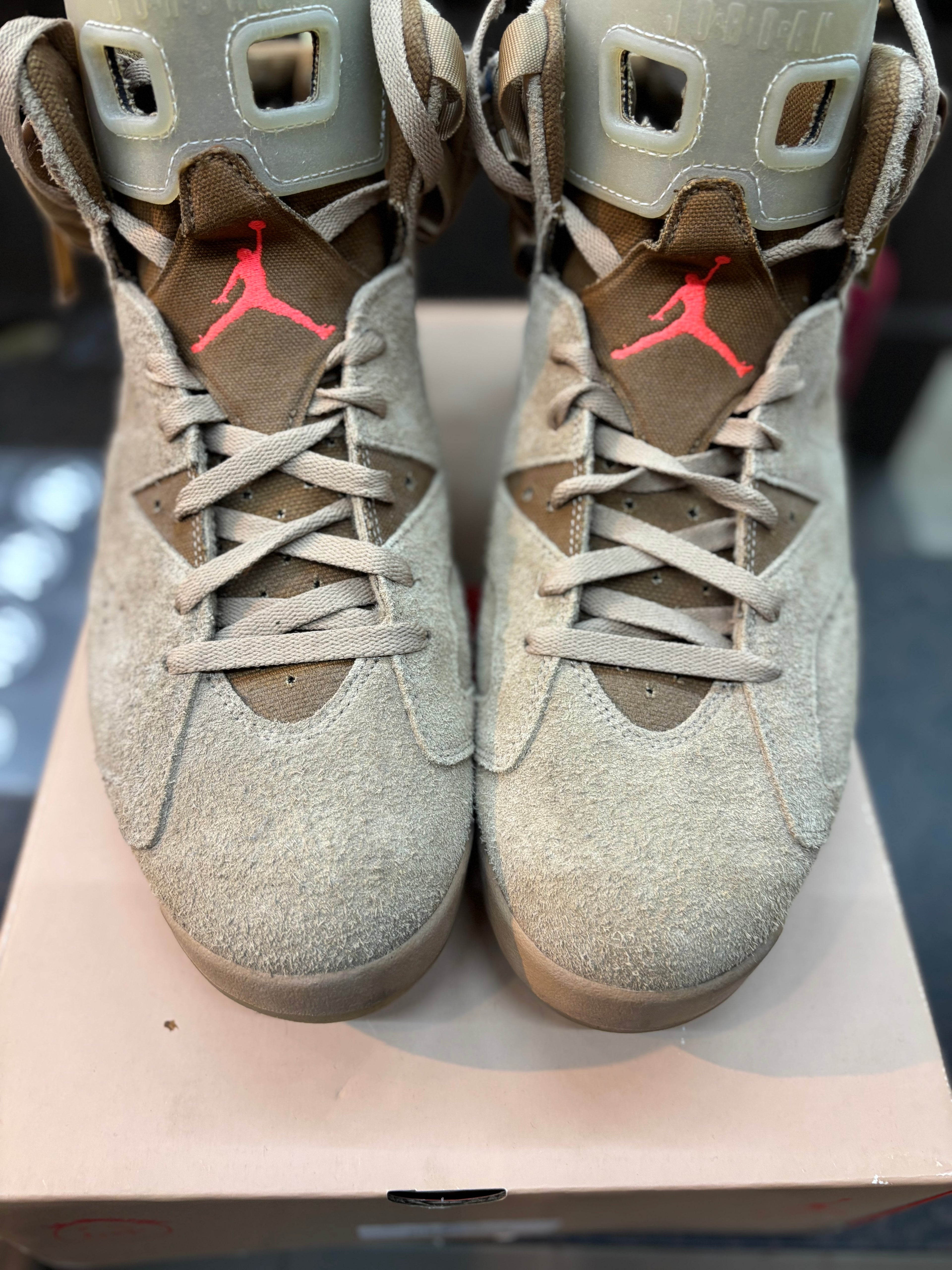 Jordan 6 x Travis Scott "British Khaki" Size 13 Pre Owned
