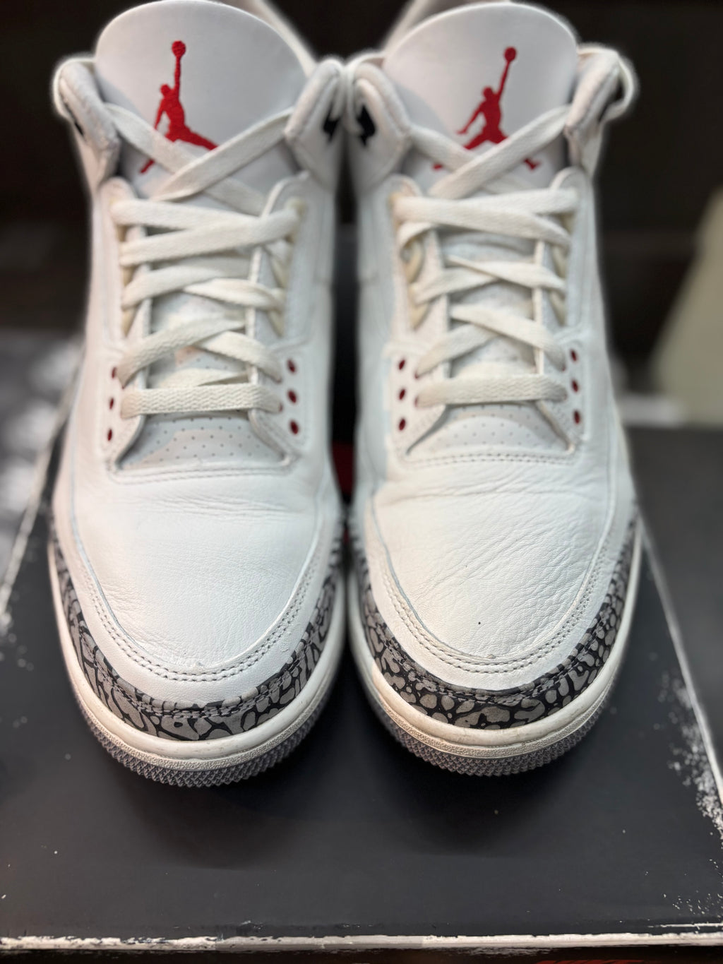 Jordan 3 "White Cement Reimagned" Size 12 Pre Owned
