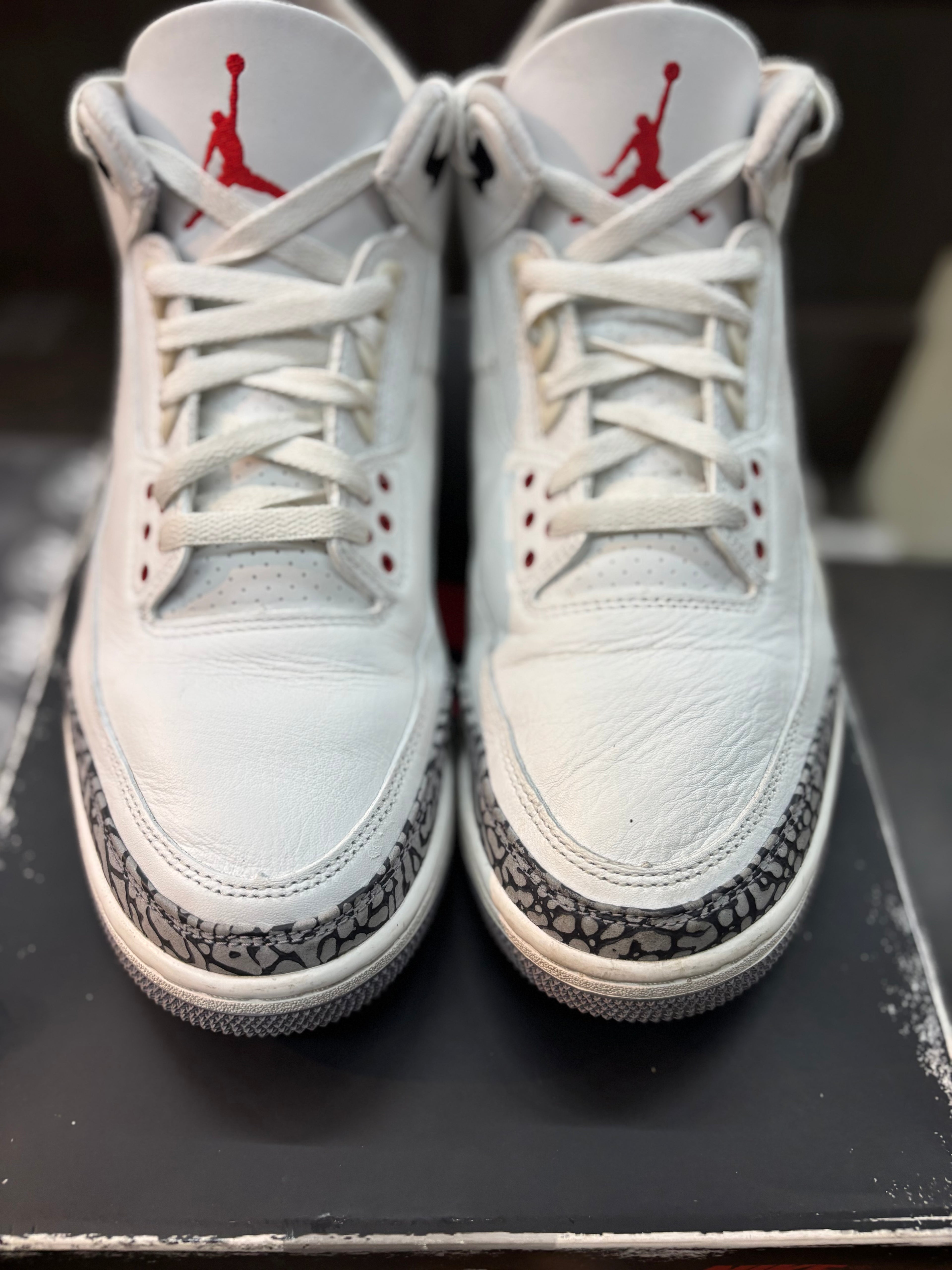 Jordan 3 "White Cement Reimagned" Size 12 Pre Owned