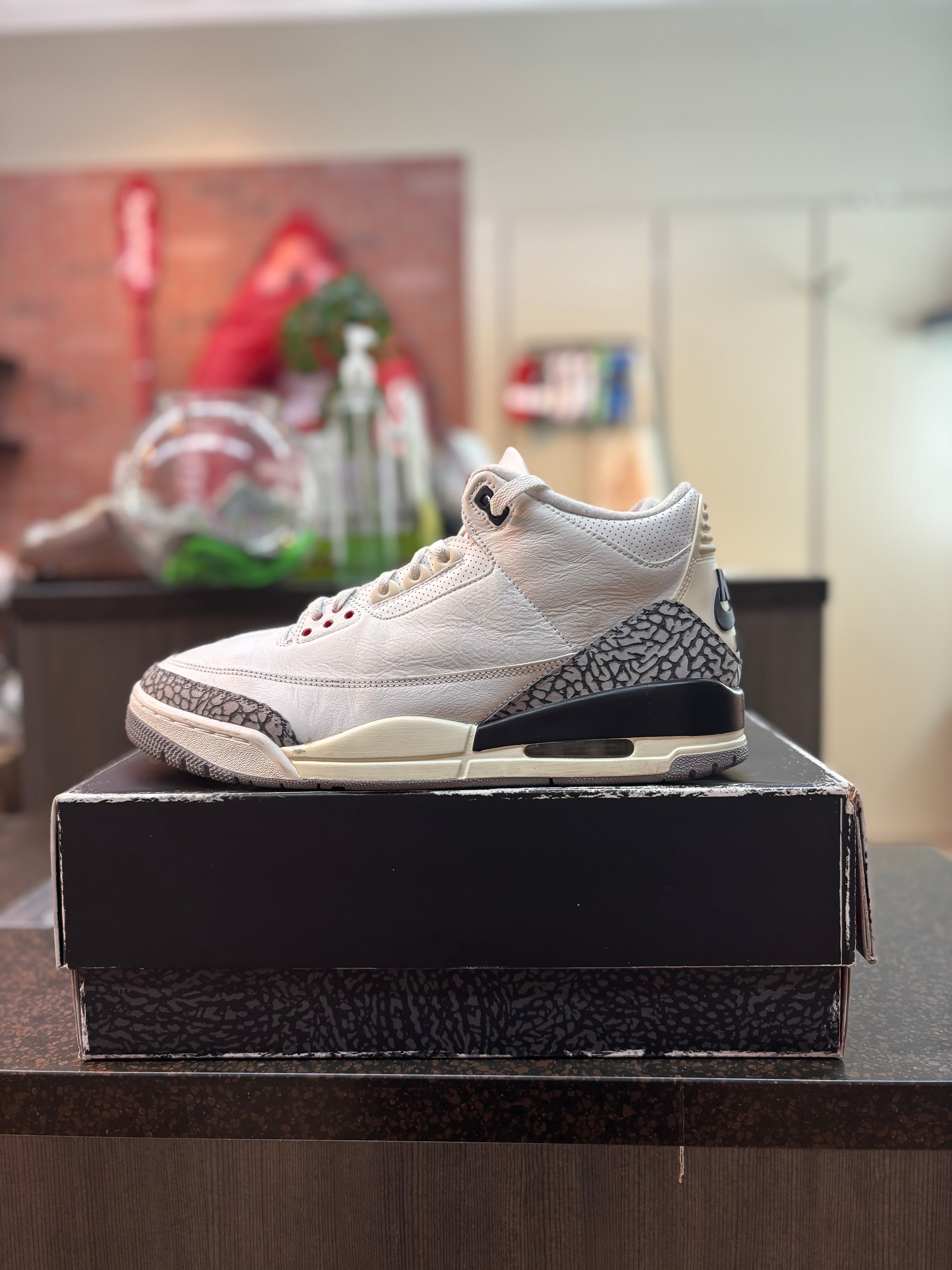 Jordan 3 "White Cement Reimagned" Size 12 Pre Owned