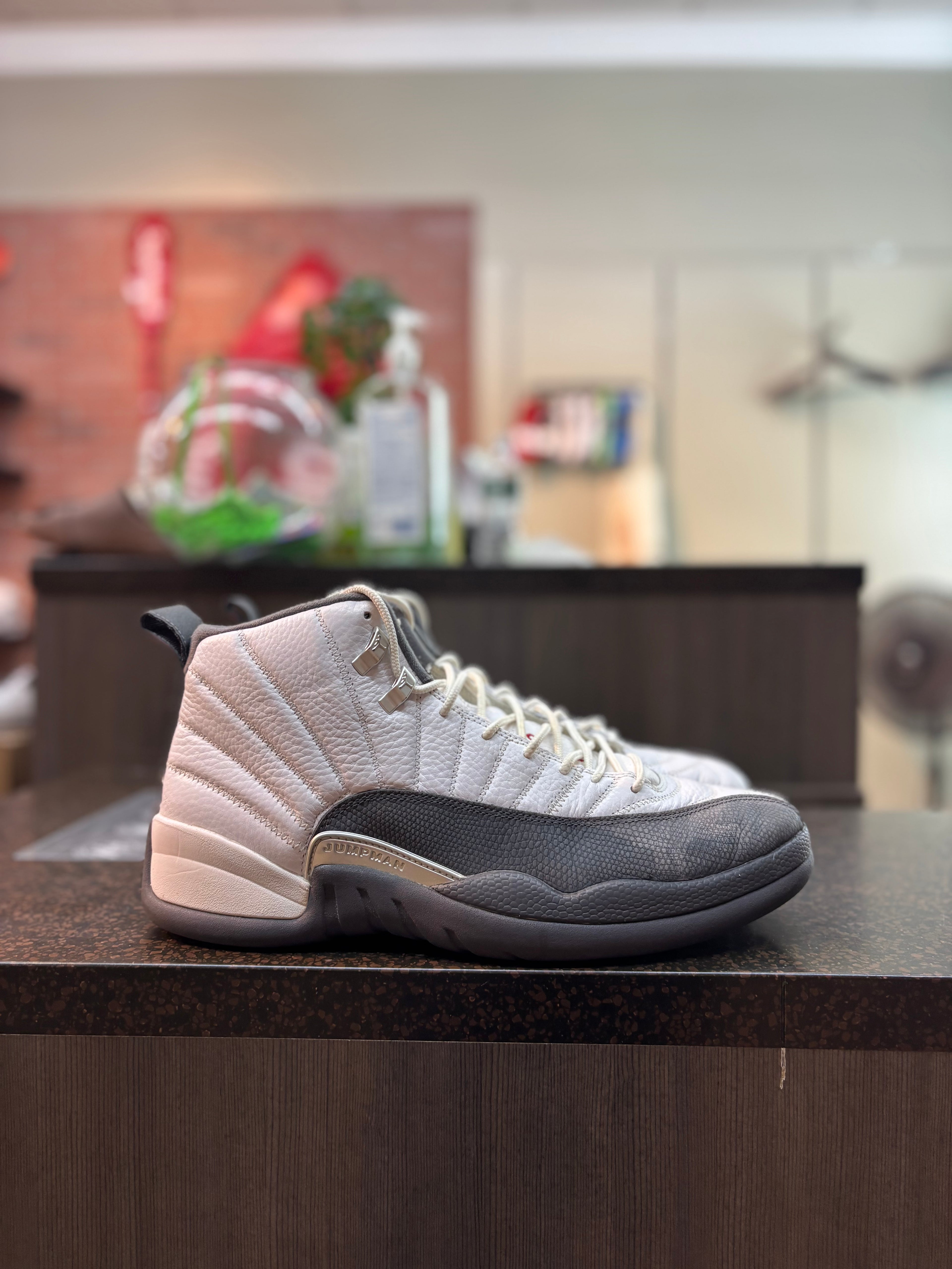 Jordan 12 "White Dark Grey" Size 12 Pre Owned *No Box*