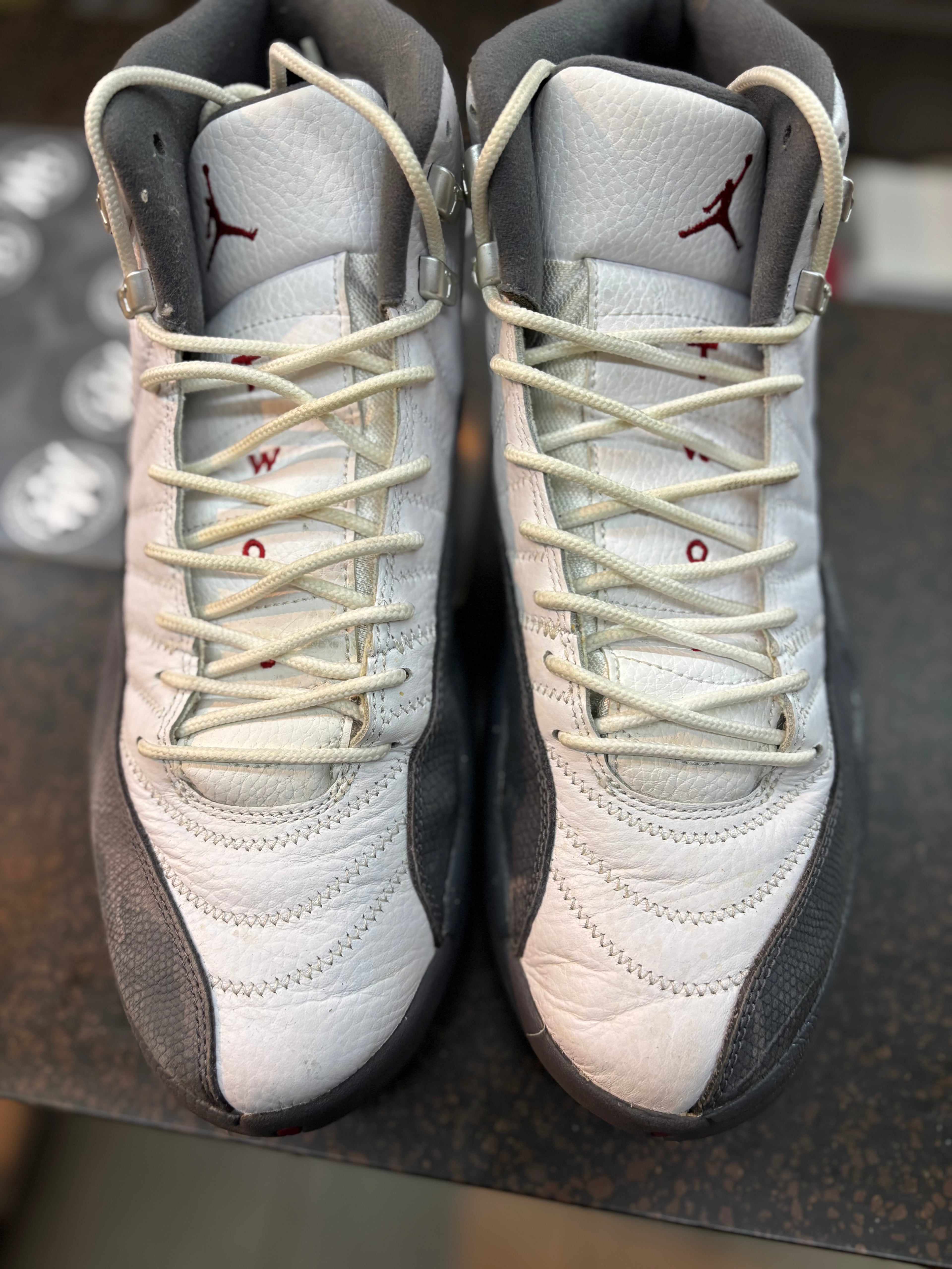 Jordan 12 "White Dark Grey" Size 12 Pre Owned *No Box*