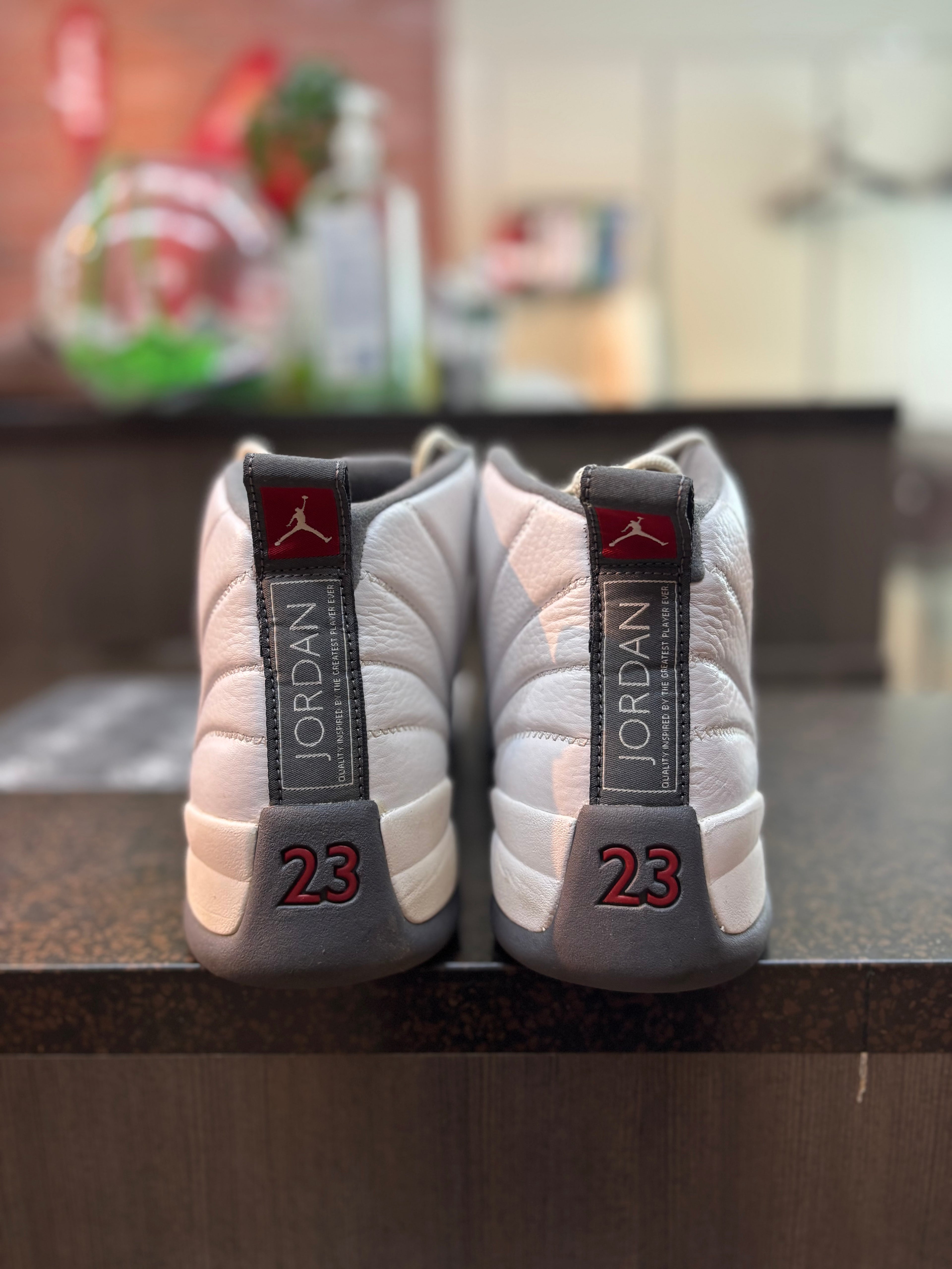 Jordan 12 "White Dark Grey" Size 12 Pre Owned *No Box*